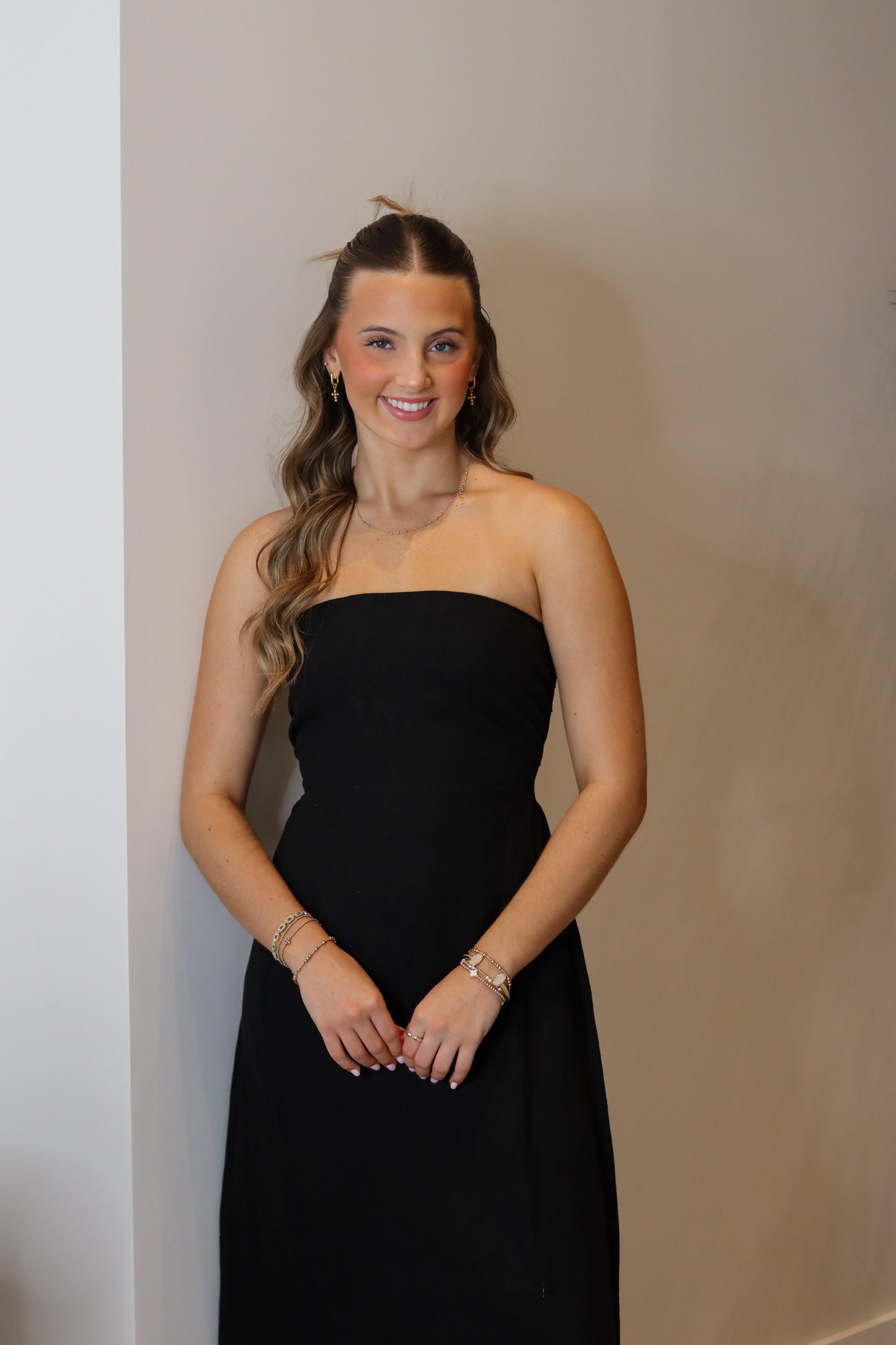 Moonlight Strapless Linen Dress