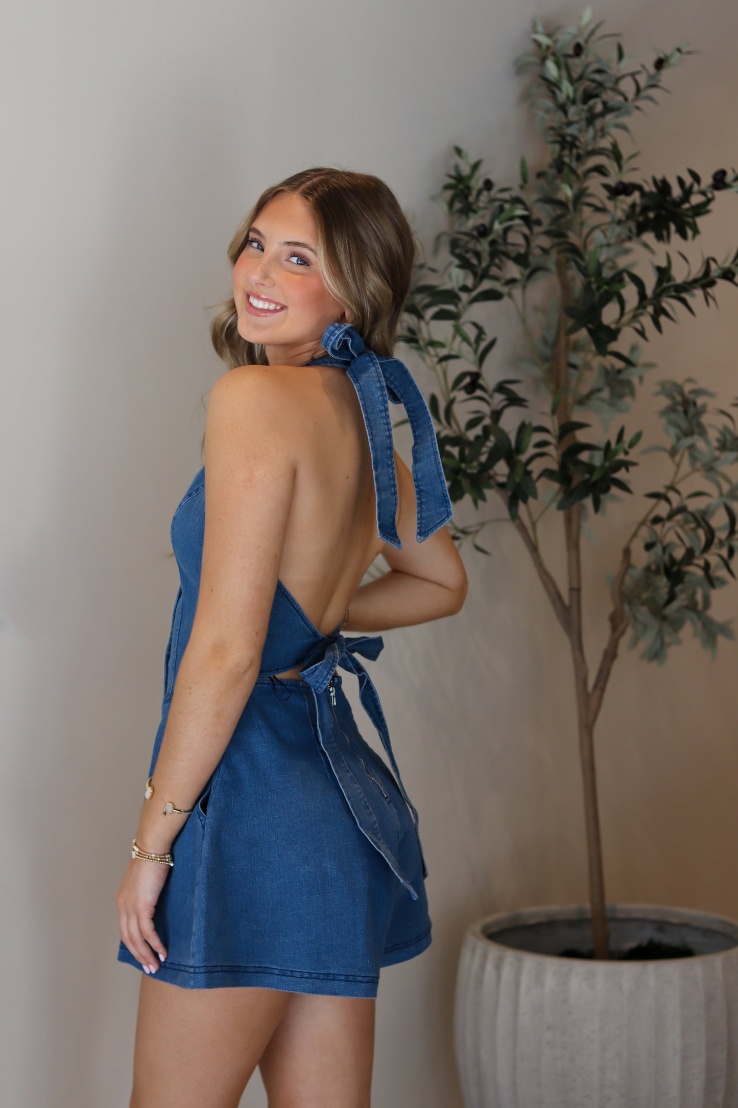 Maribel Denim Romper