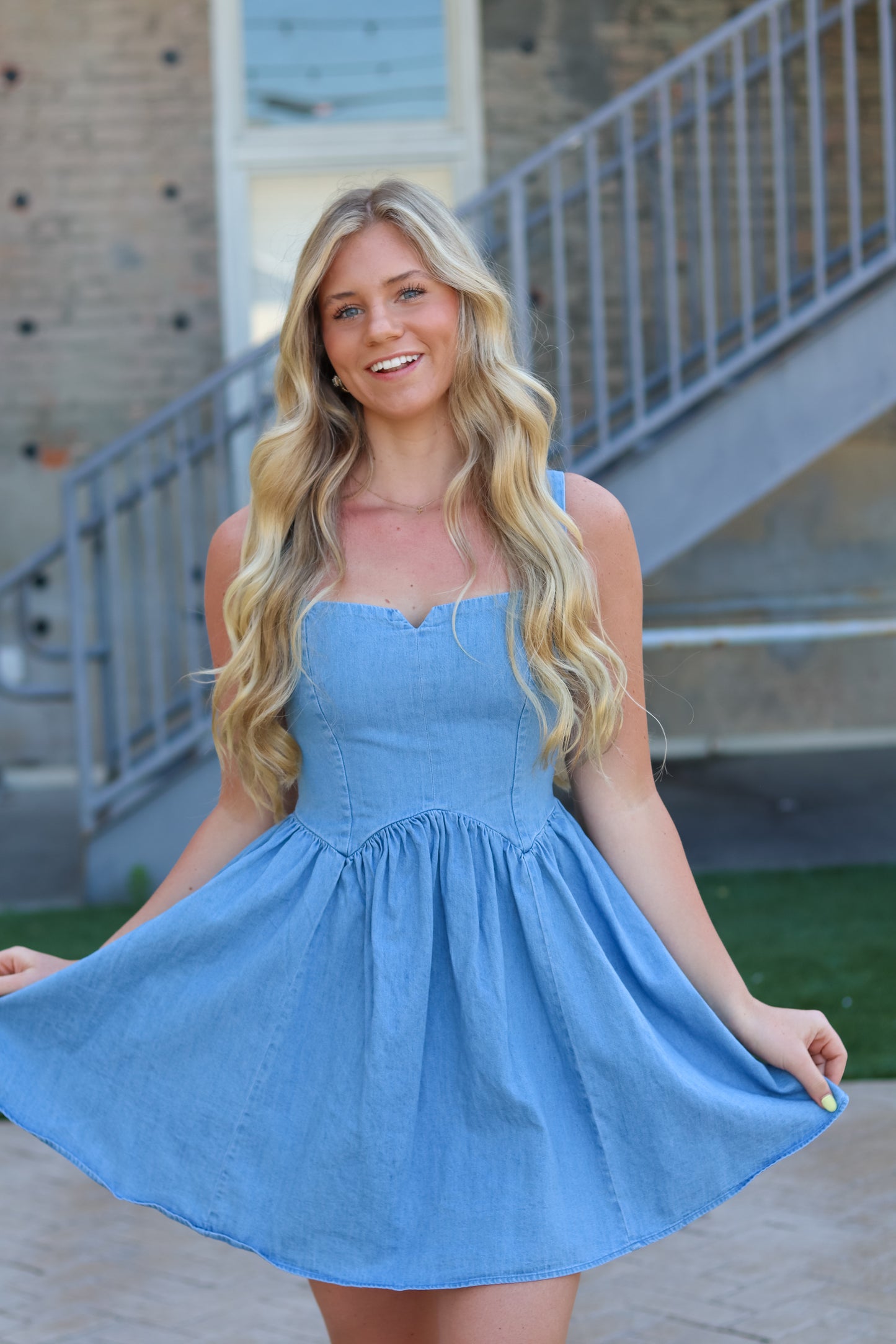 Becca Denim Mini Dress