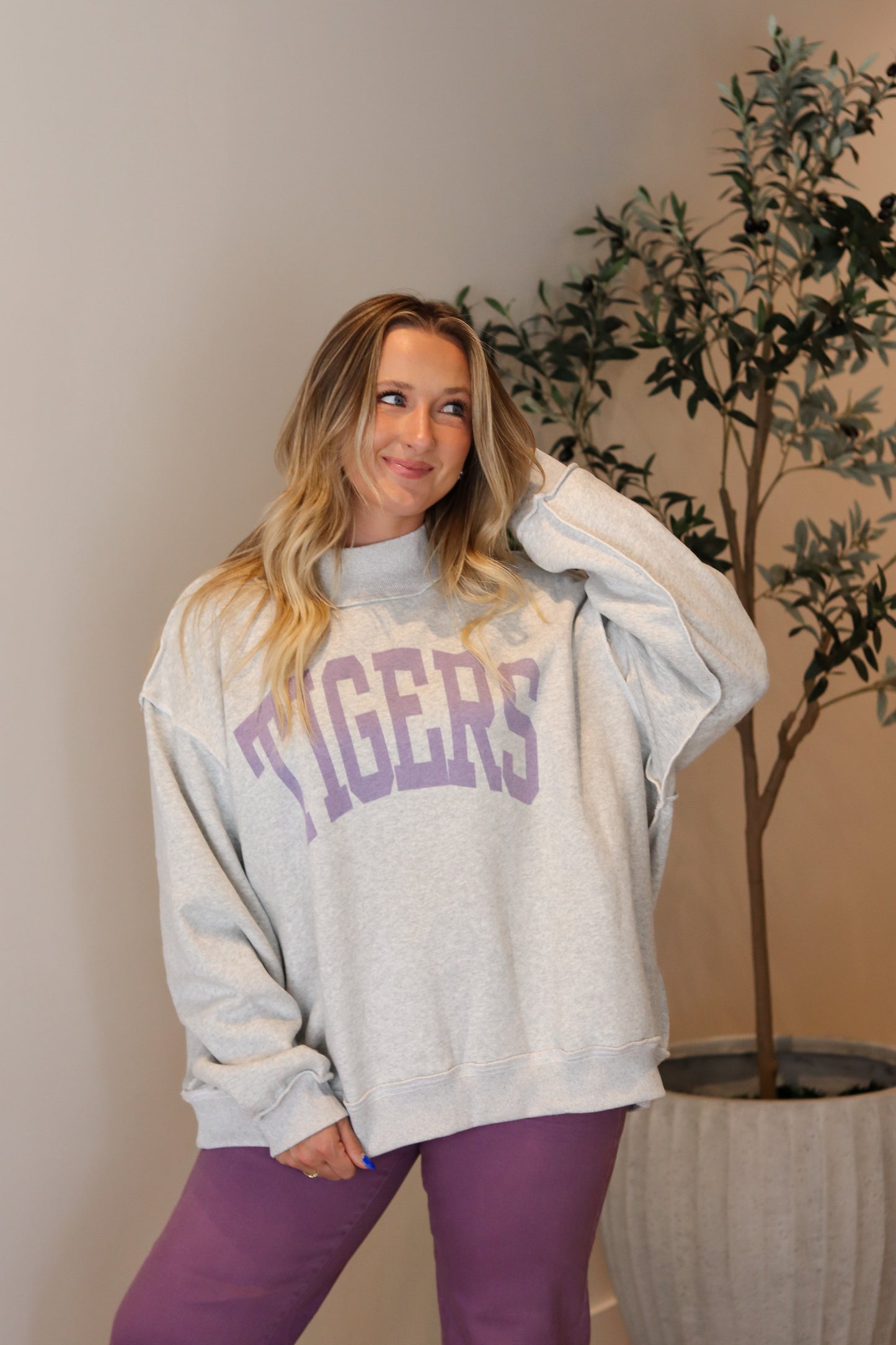 TIGERS Mock Neck