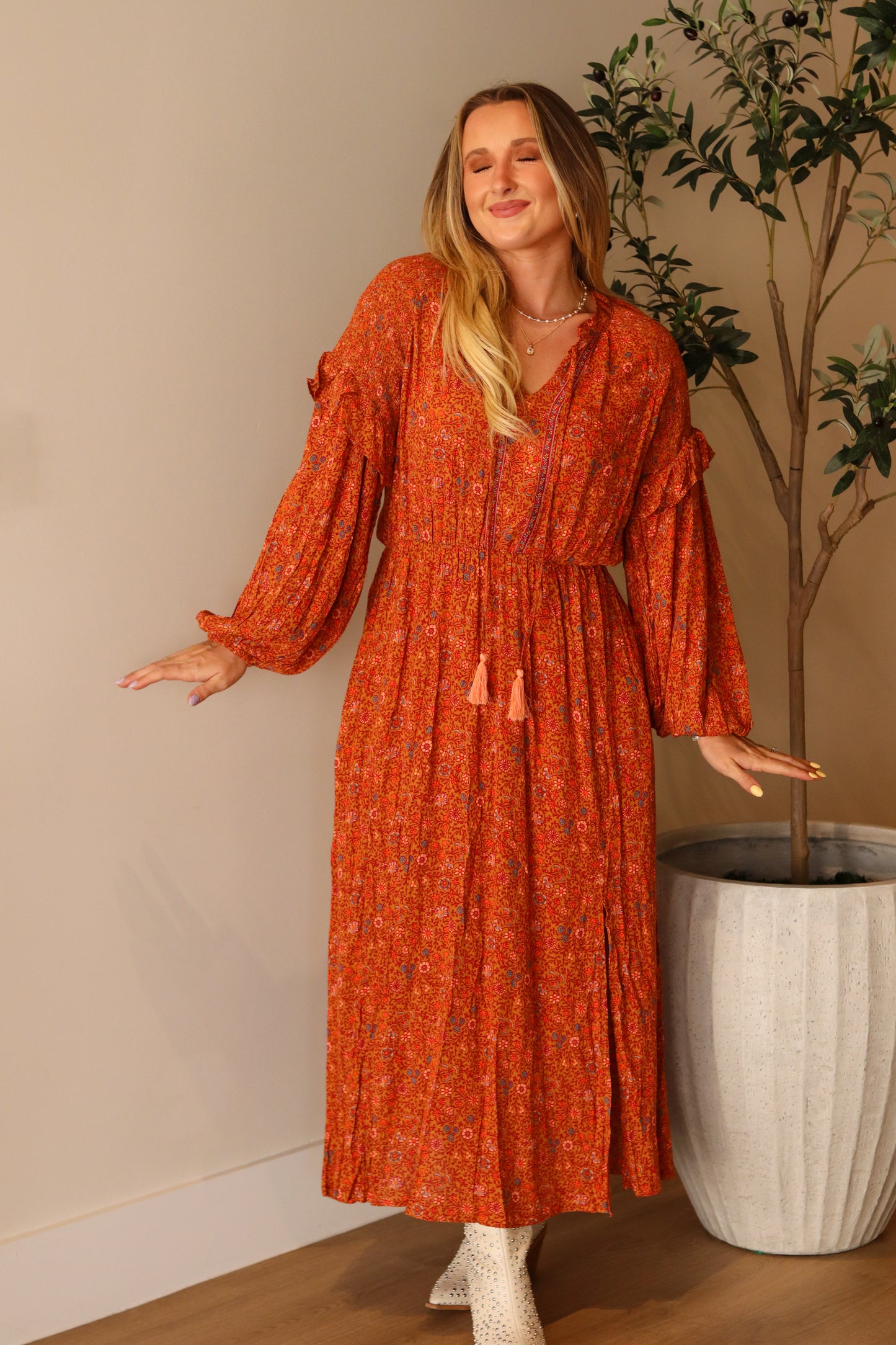 Woodstock Gauze Midi Dress