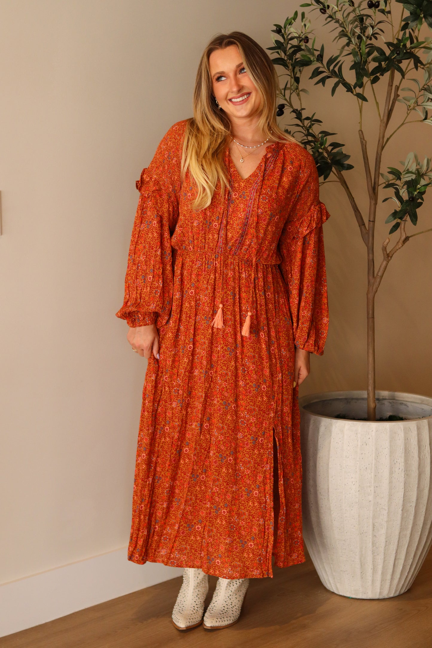 Woodstock Gauze Midi Dress
