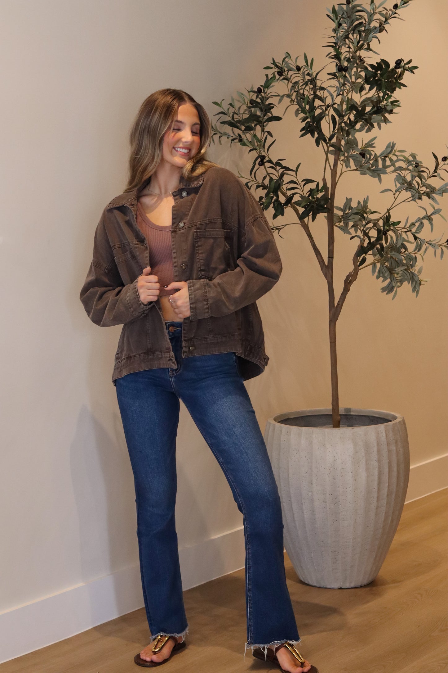 Espresso Denim Jacket