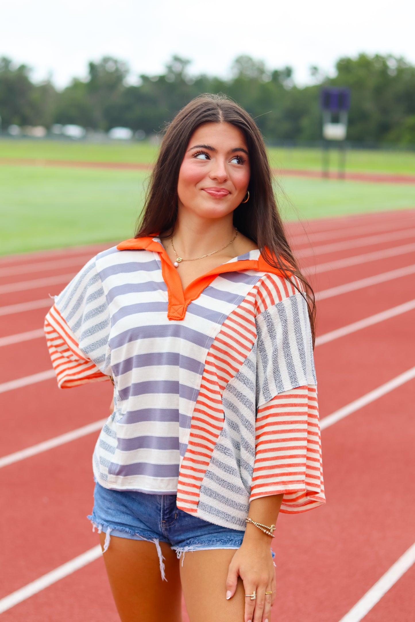 Griffin Striped Polo Top