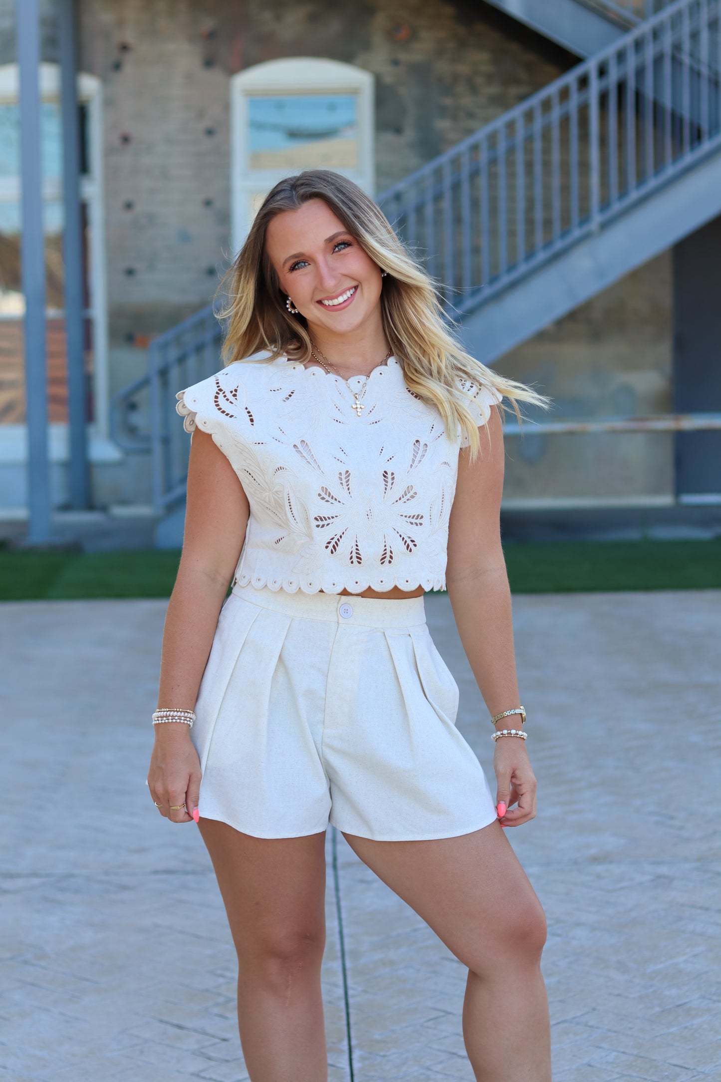 Lana Embroidered Short Set