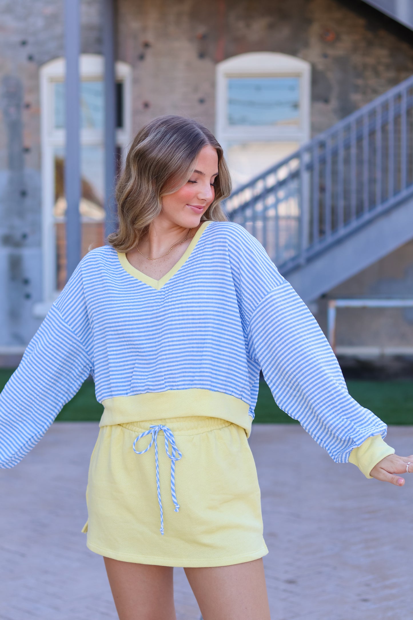 Connie Striped Skort Set