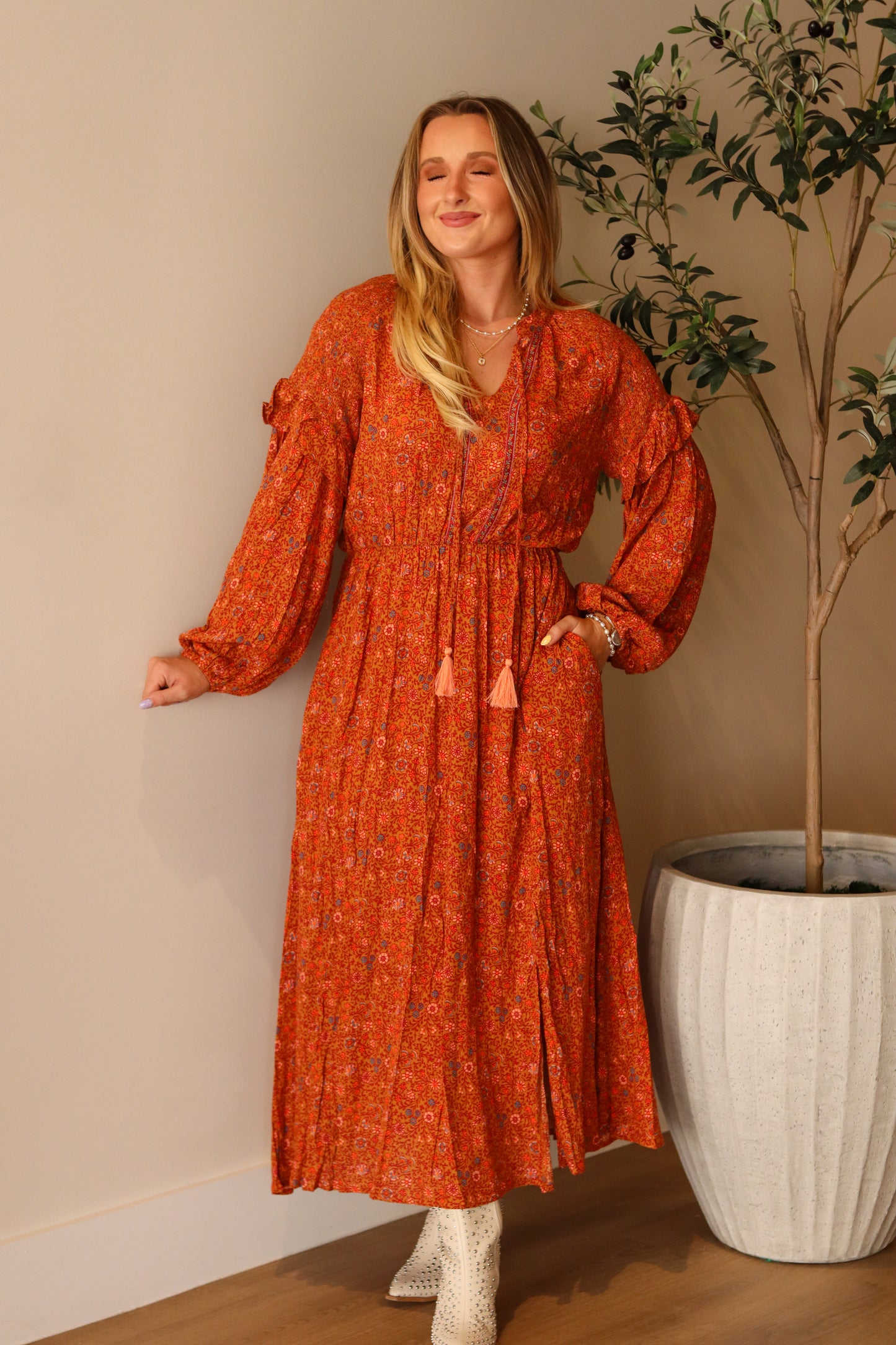 Woodstock Gauze Midi Dress