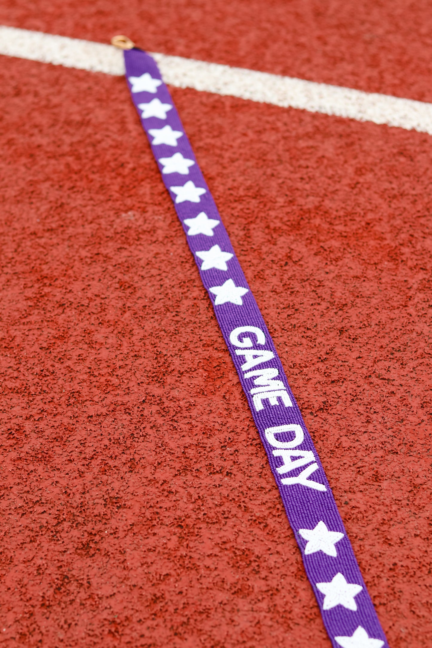 Purple Gameday Beaded Purse Strap