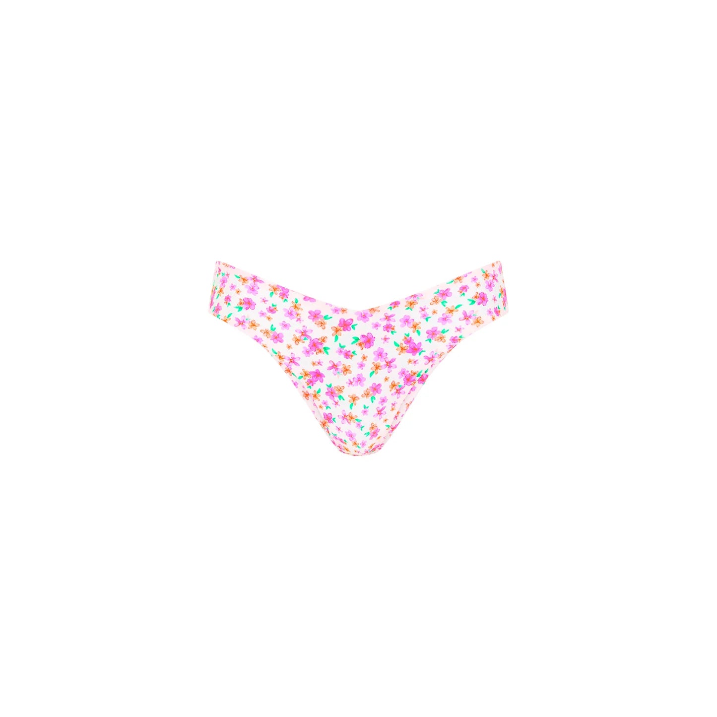 Cheeky V Bikini Bottom - Flamingo Flora