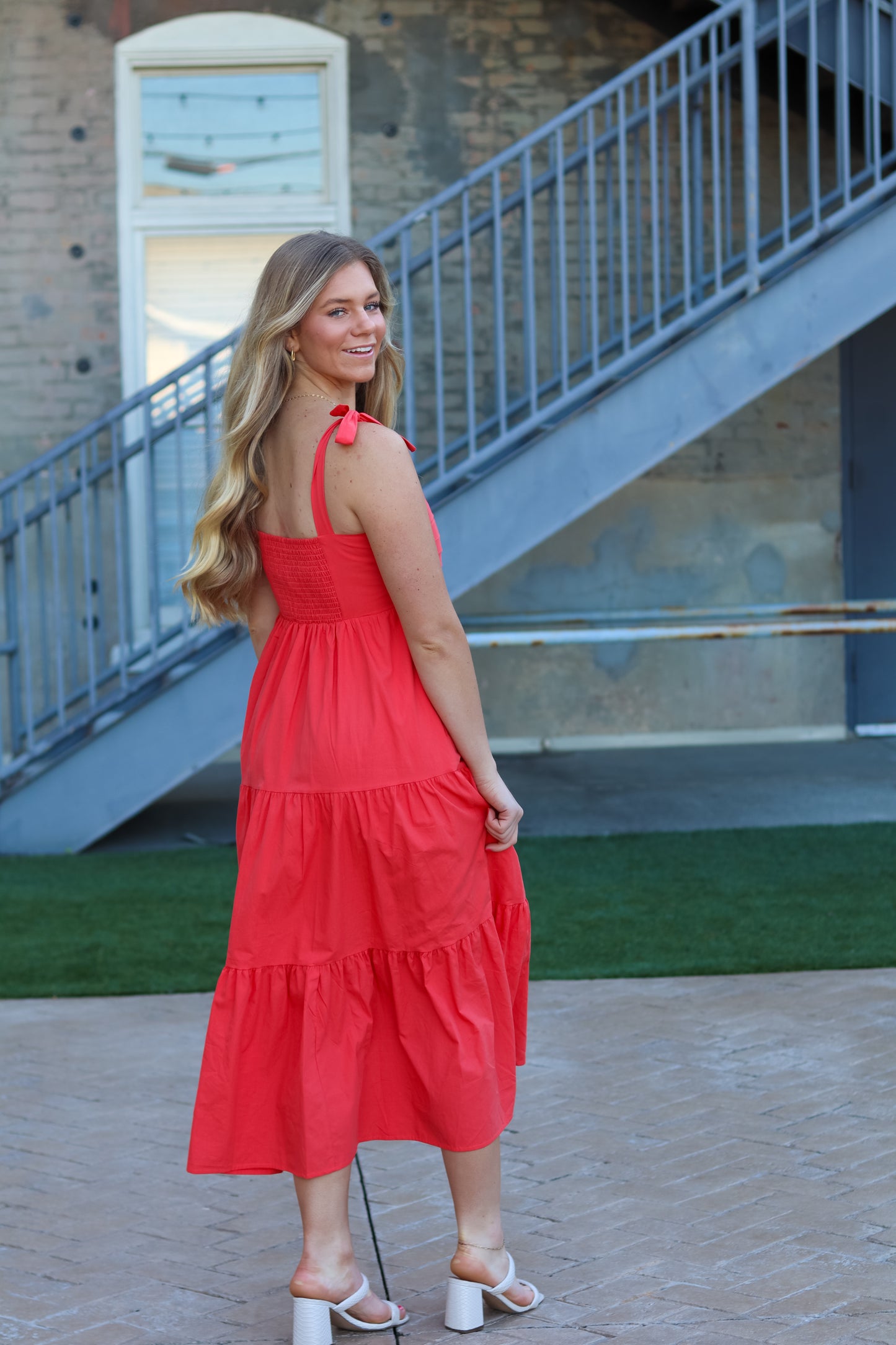 Poppy Pleated Midi Dress