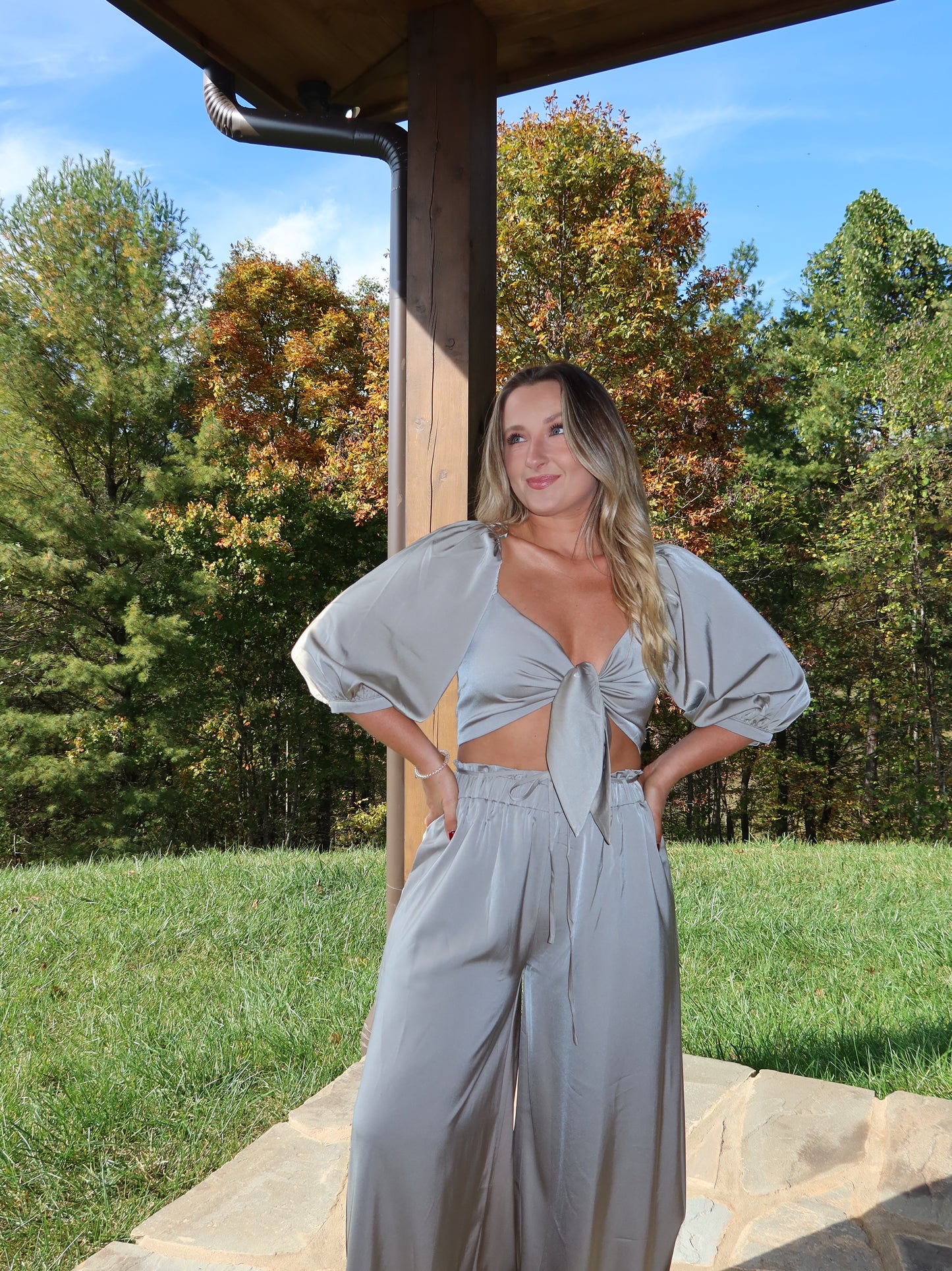 Mavis Tie Front Top