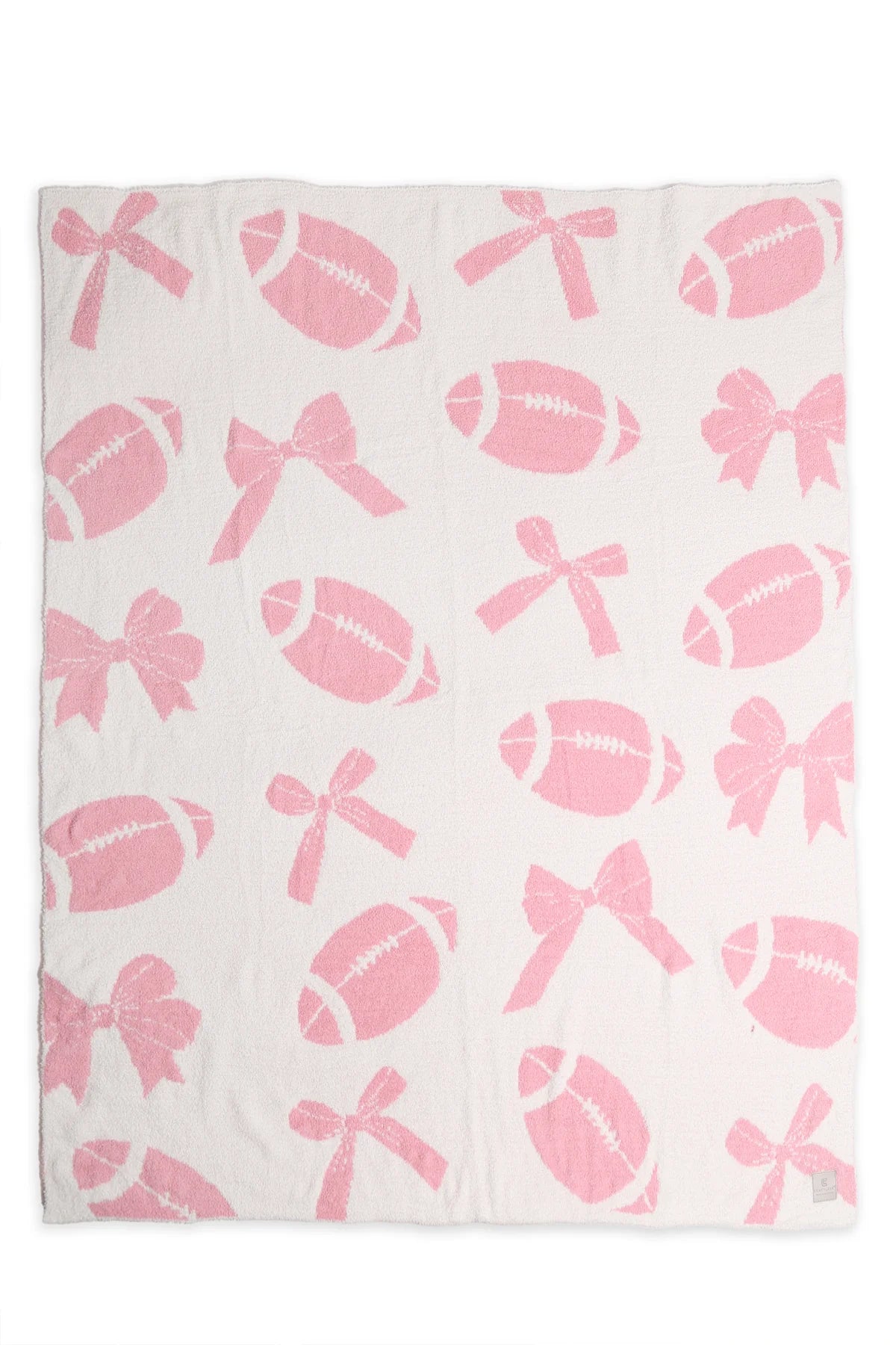 Footballs & Bow Blanket