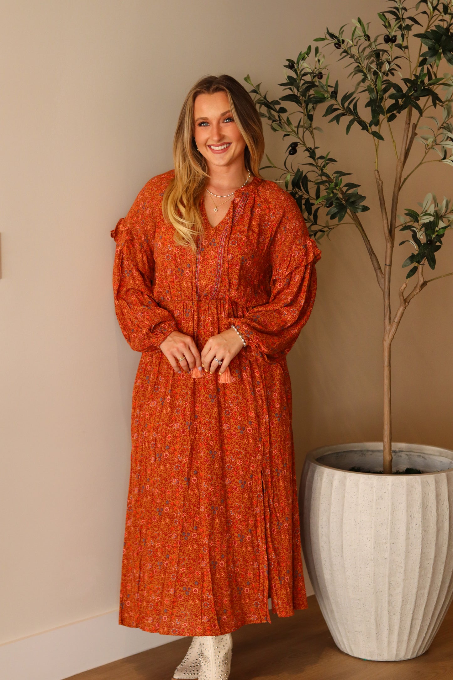 Woodstock Gauze Midi Dress