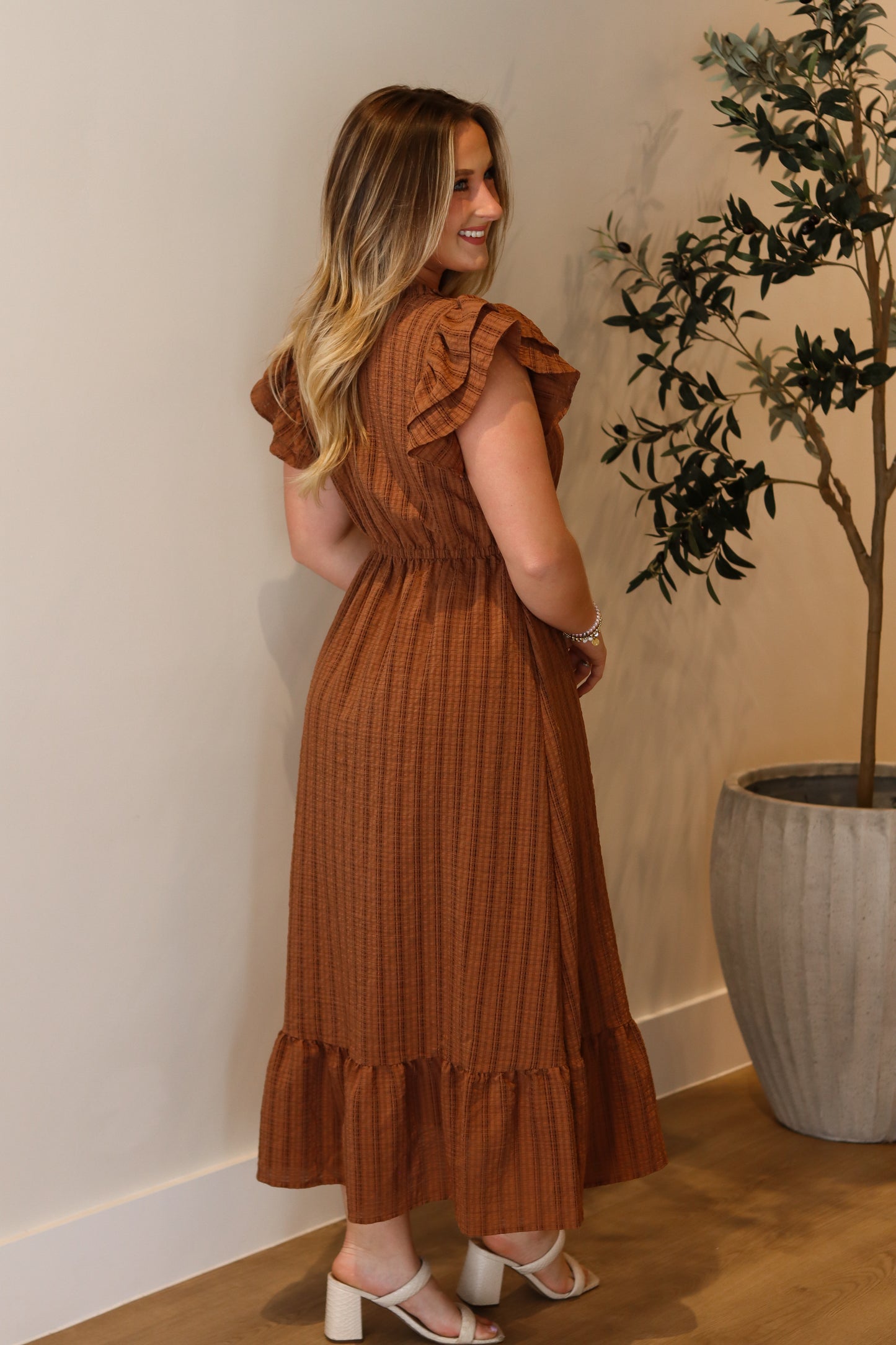 Falling Leaves Midi Dress