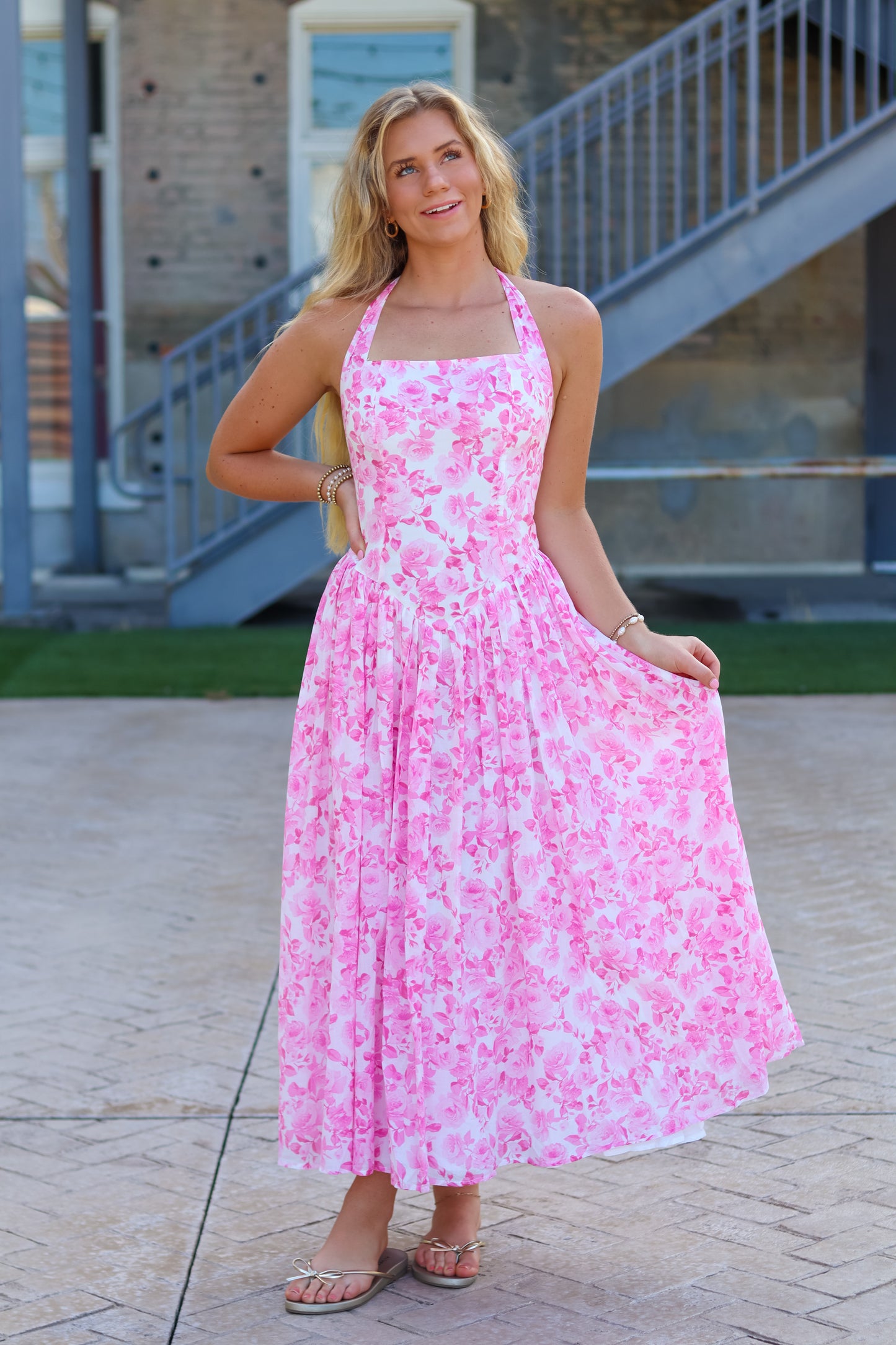 Shayla Halter Midi Dress