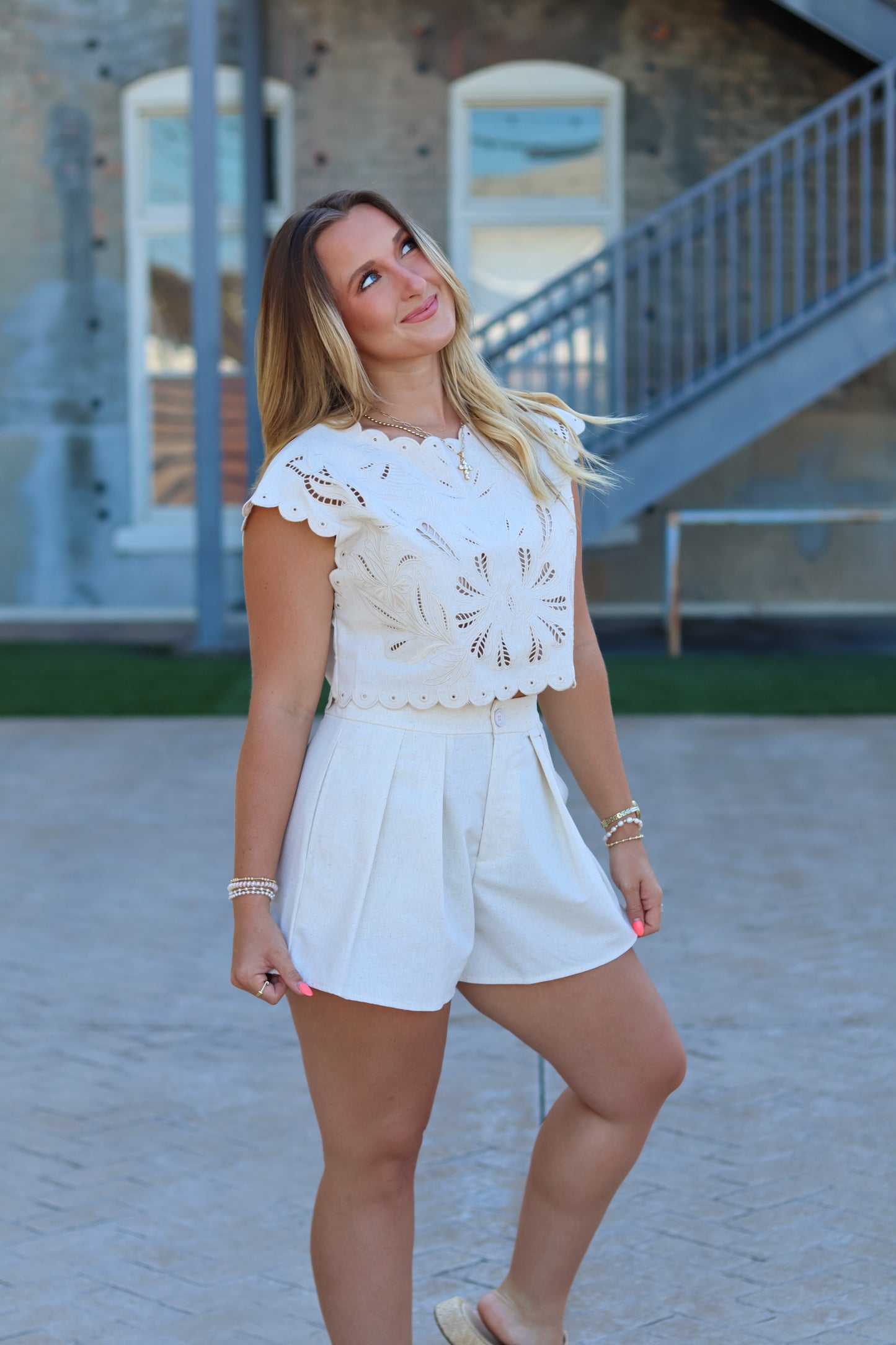 Lana Embroidered Short Set