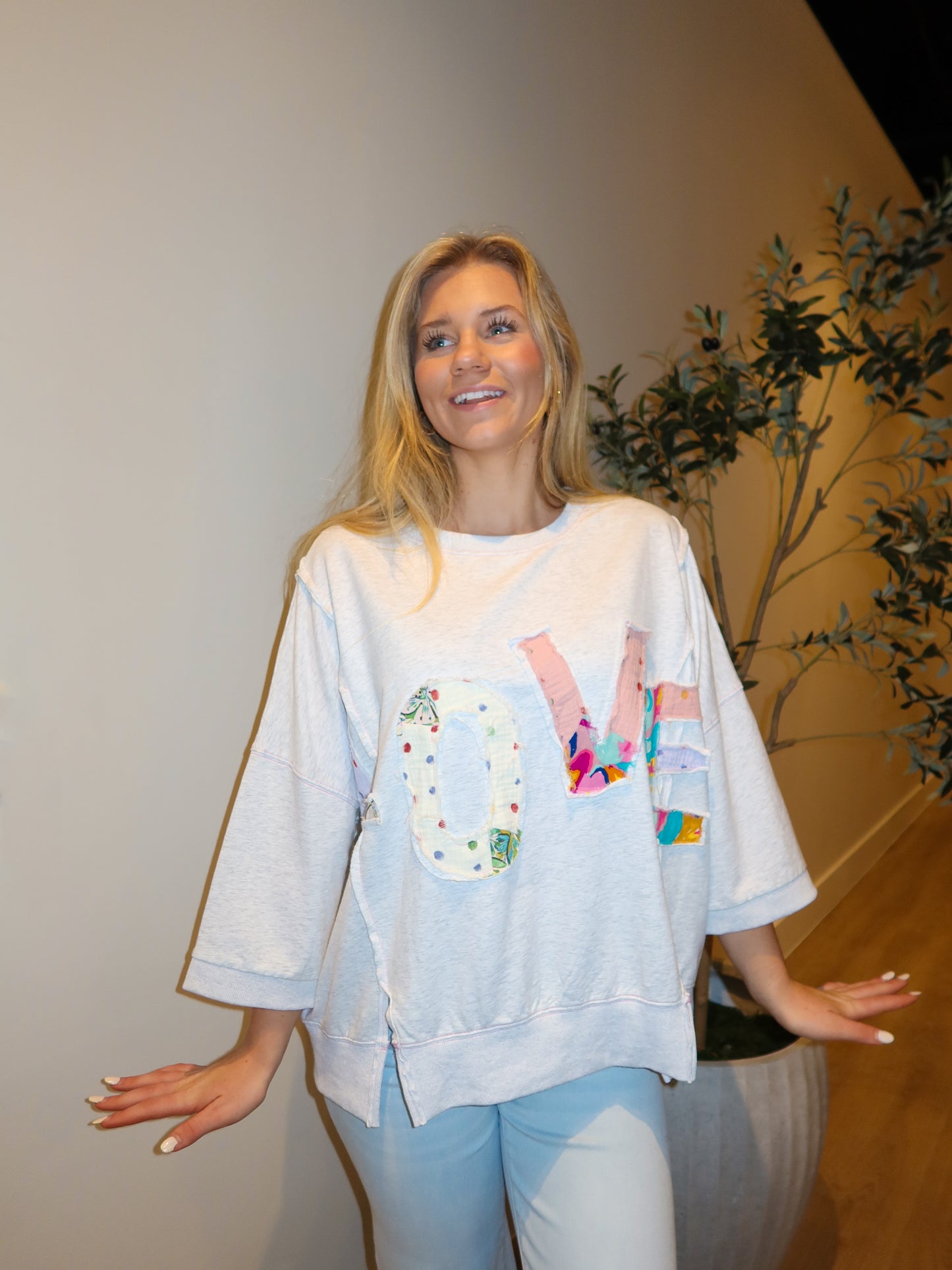 LOVE Patchwork Top