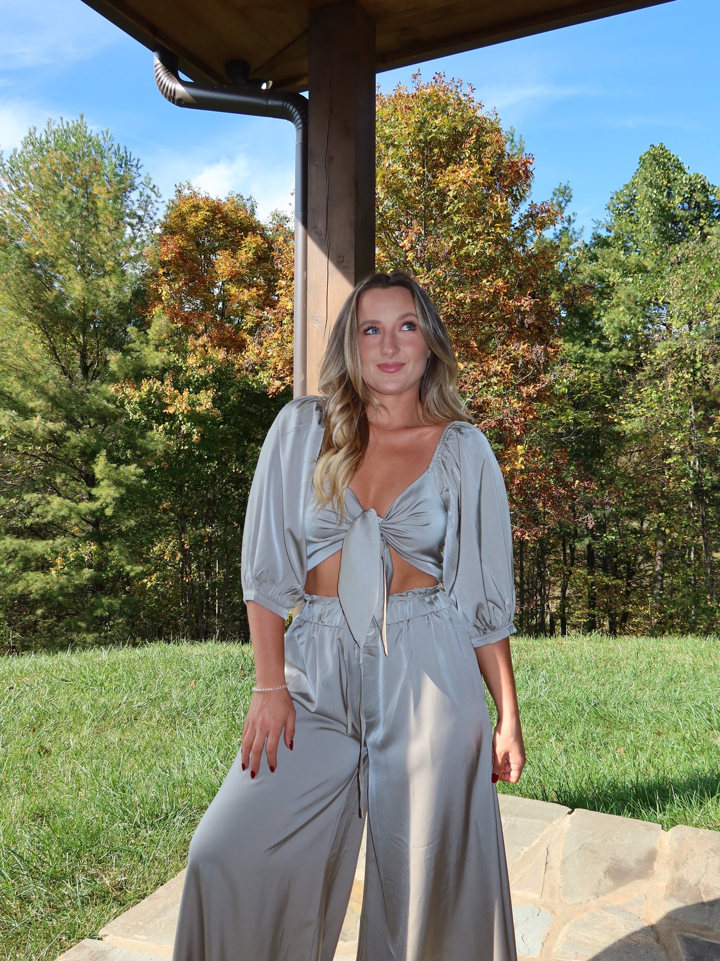 Mavis Tie Front Top