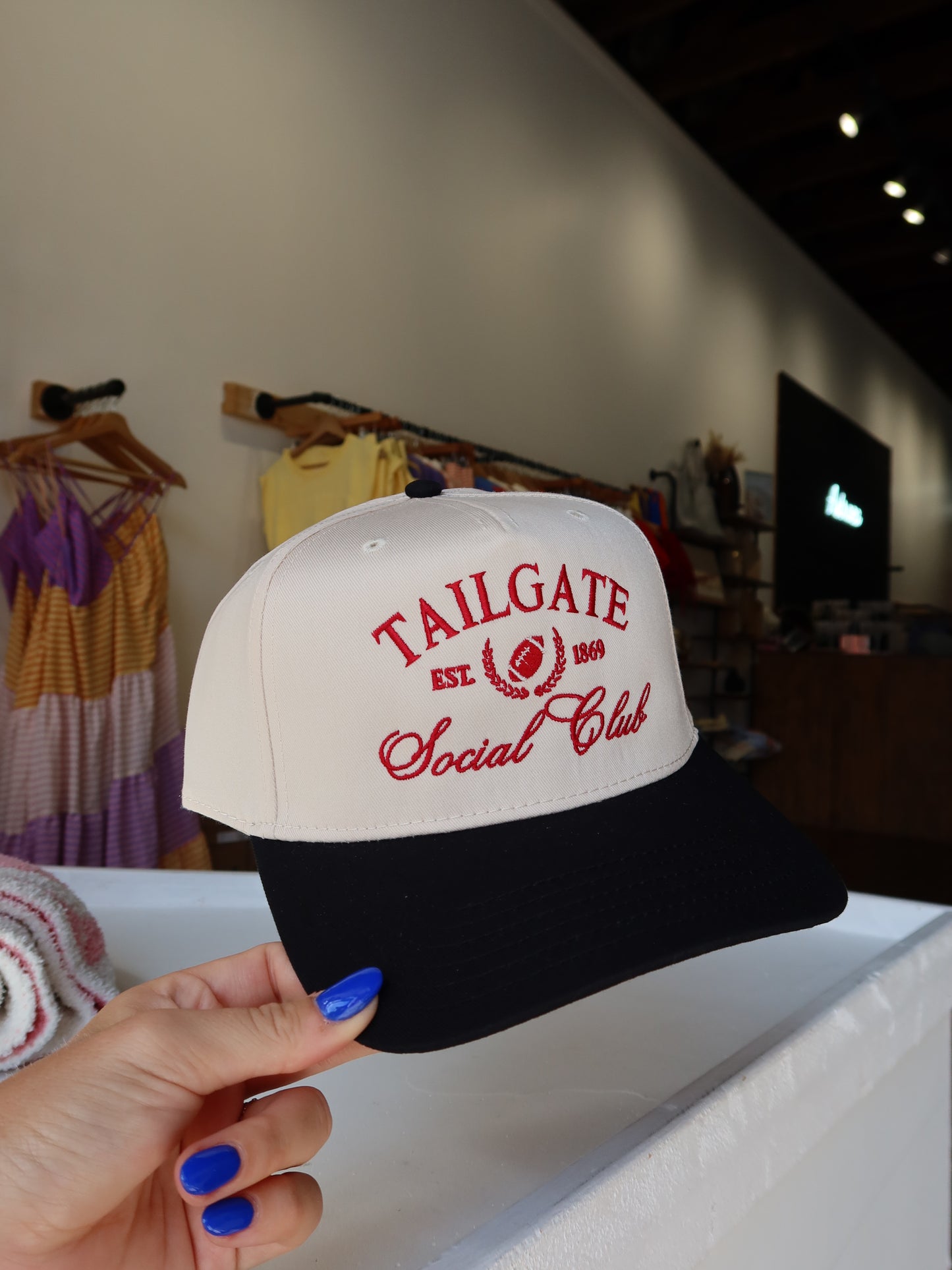 Tailgate Social Club Trucker Hat (Red & Black)