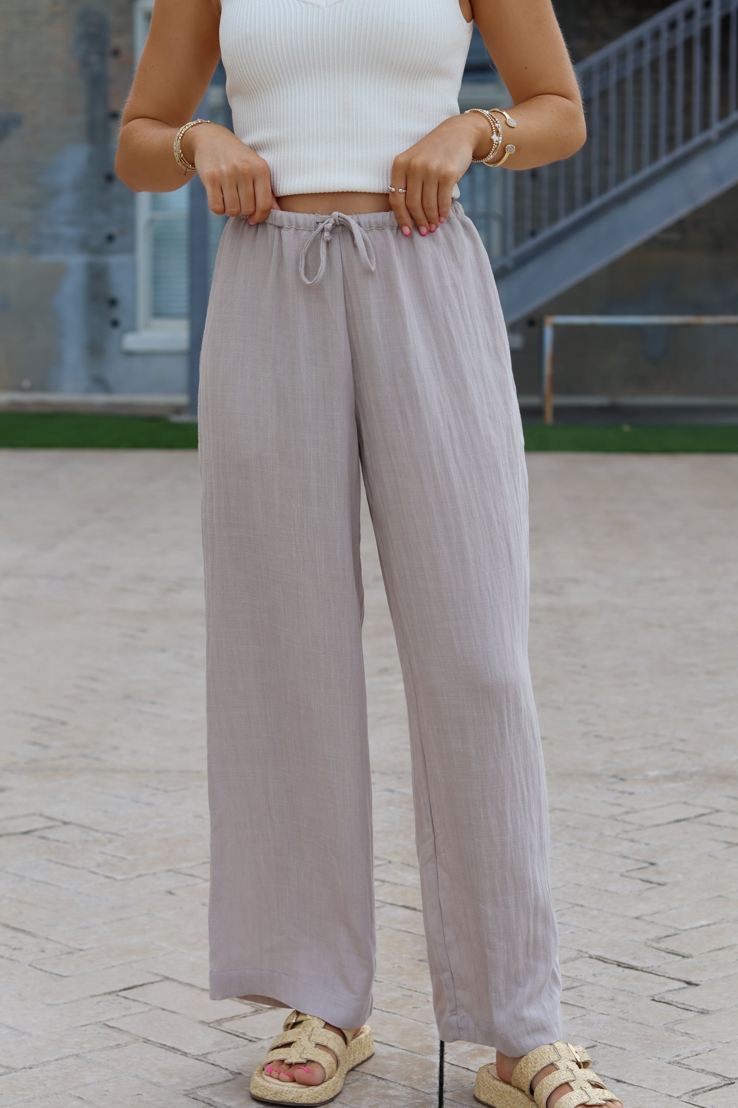Sun & Sand Linen Pants - Khaki