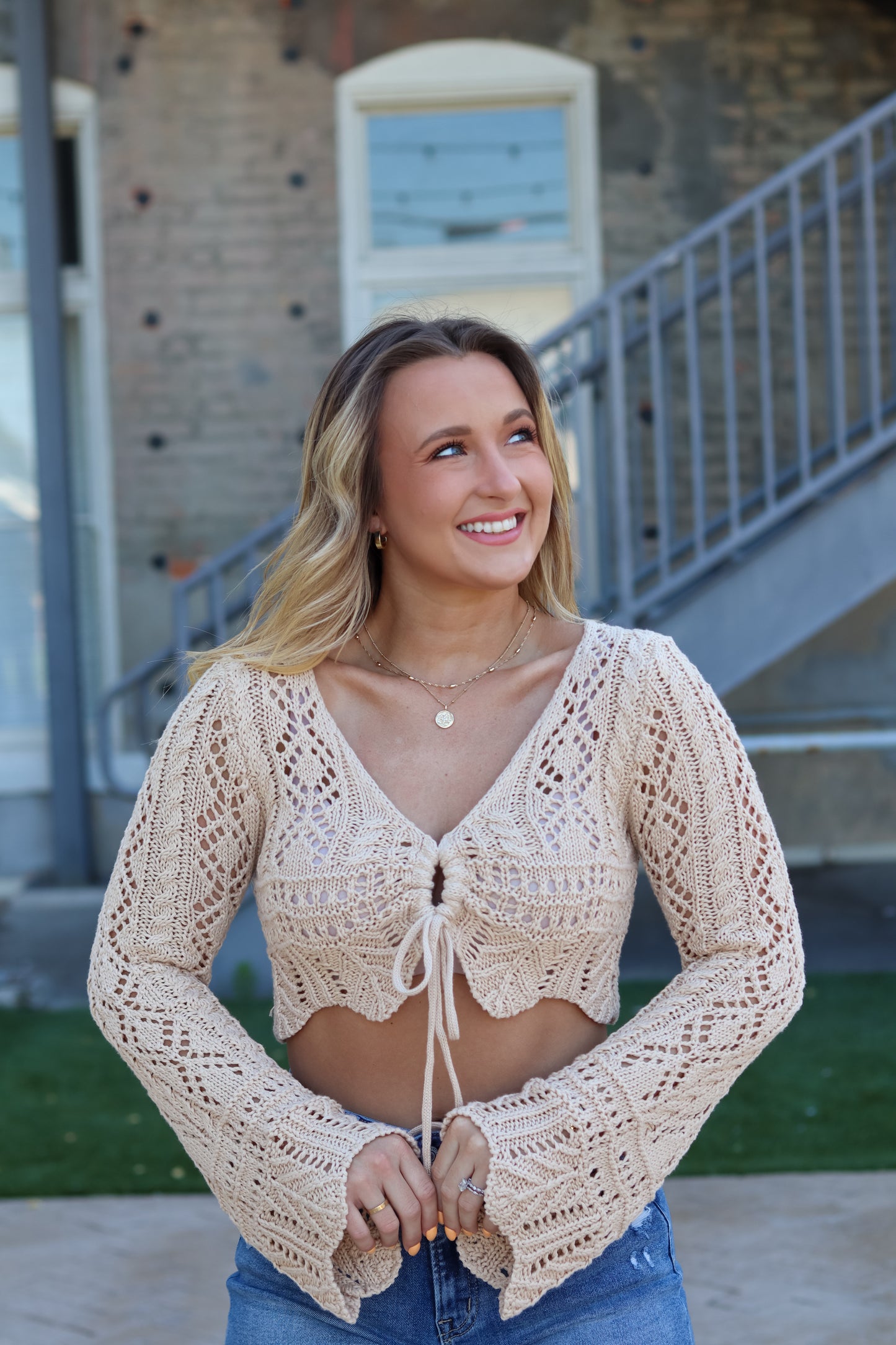 Ella Crochet Tie Top