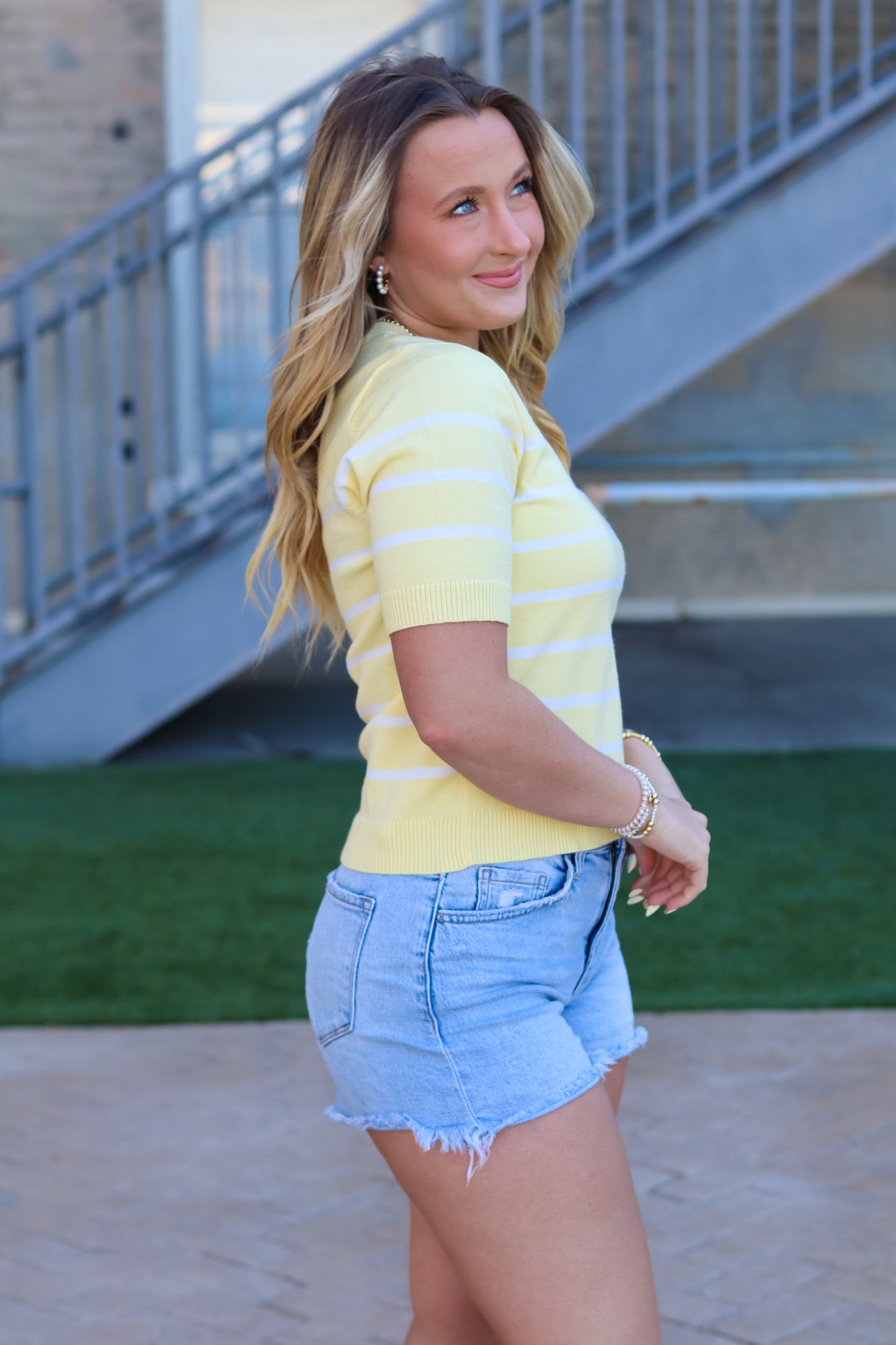 Sunset Sailing Striped Top