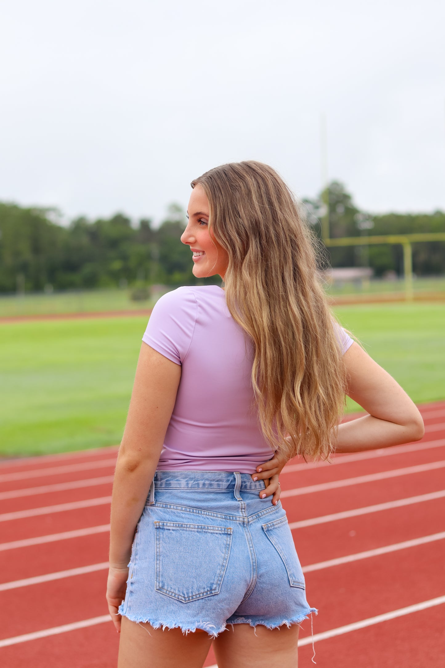 Nova Square Neck Top - Lilac