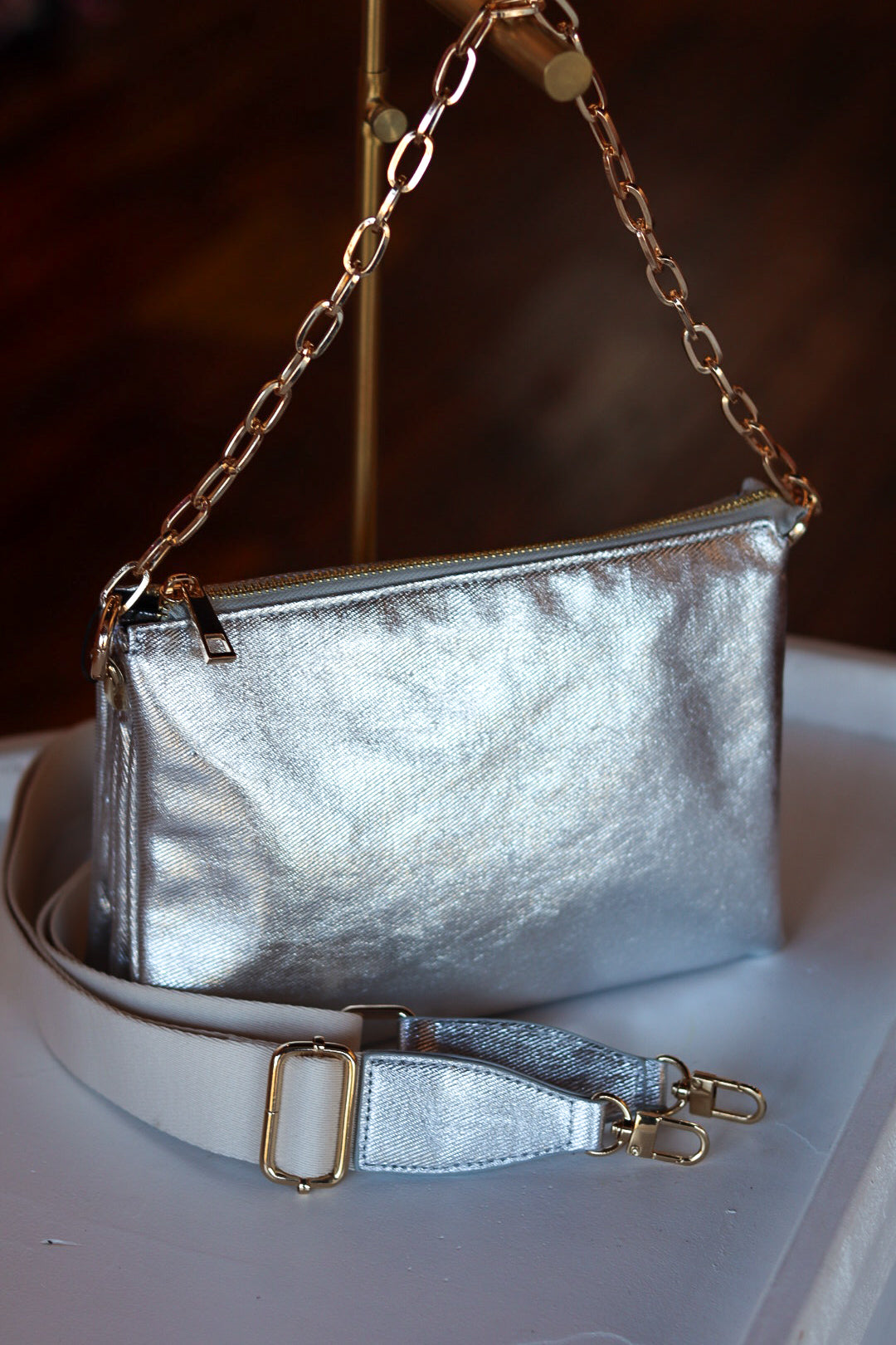 BC Metallic Crossbody Bag