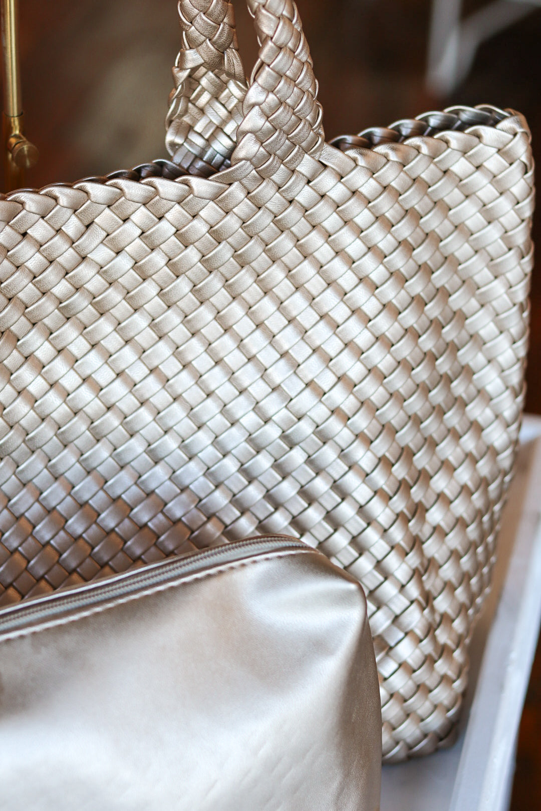 BC Woven Tote - Champagne