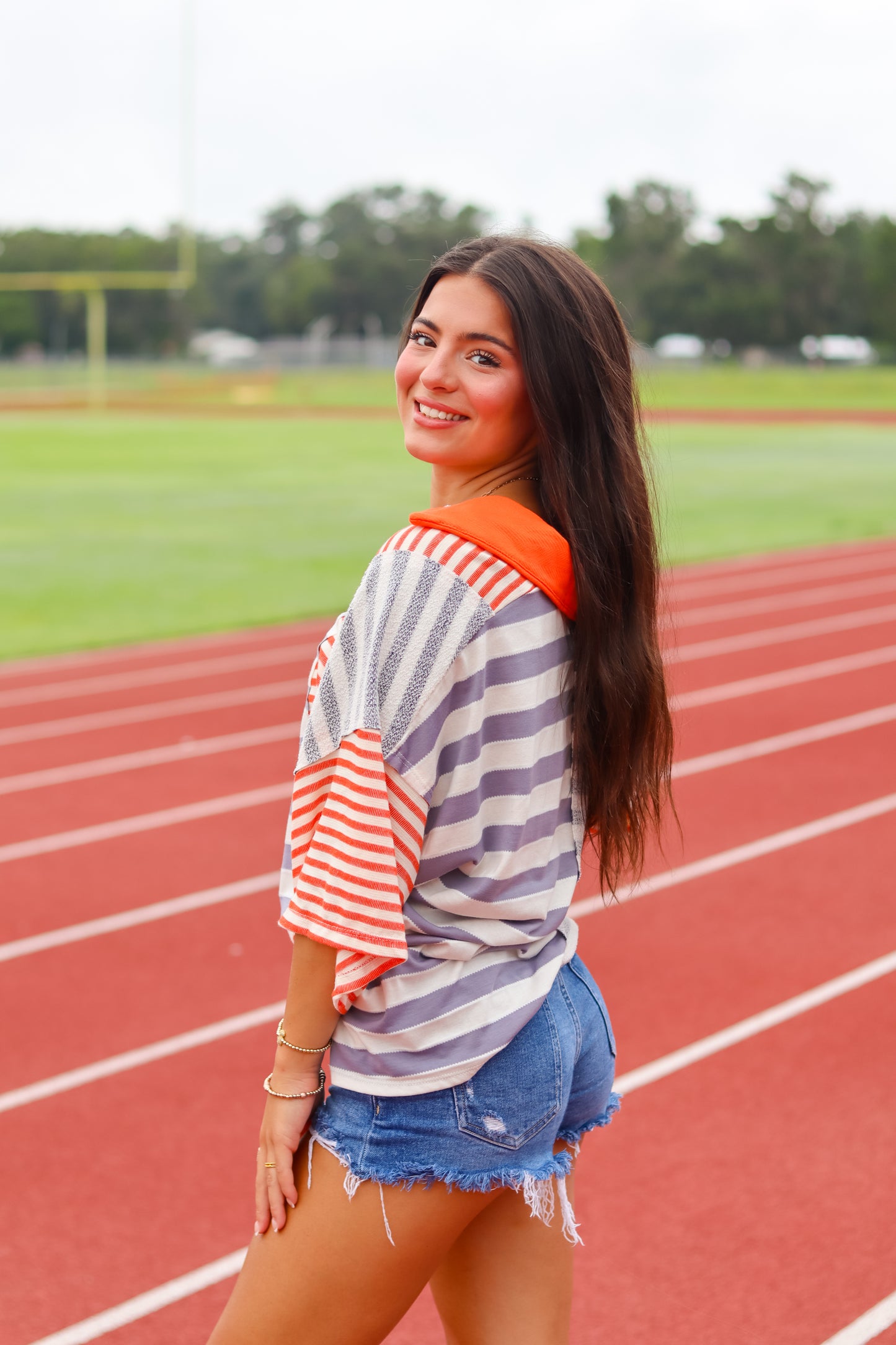 Griffin Striped Polo Top
