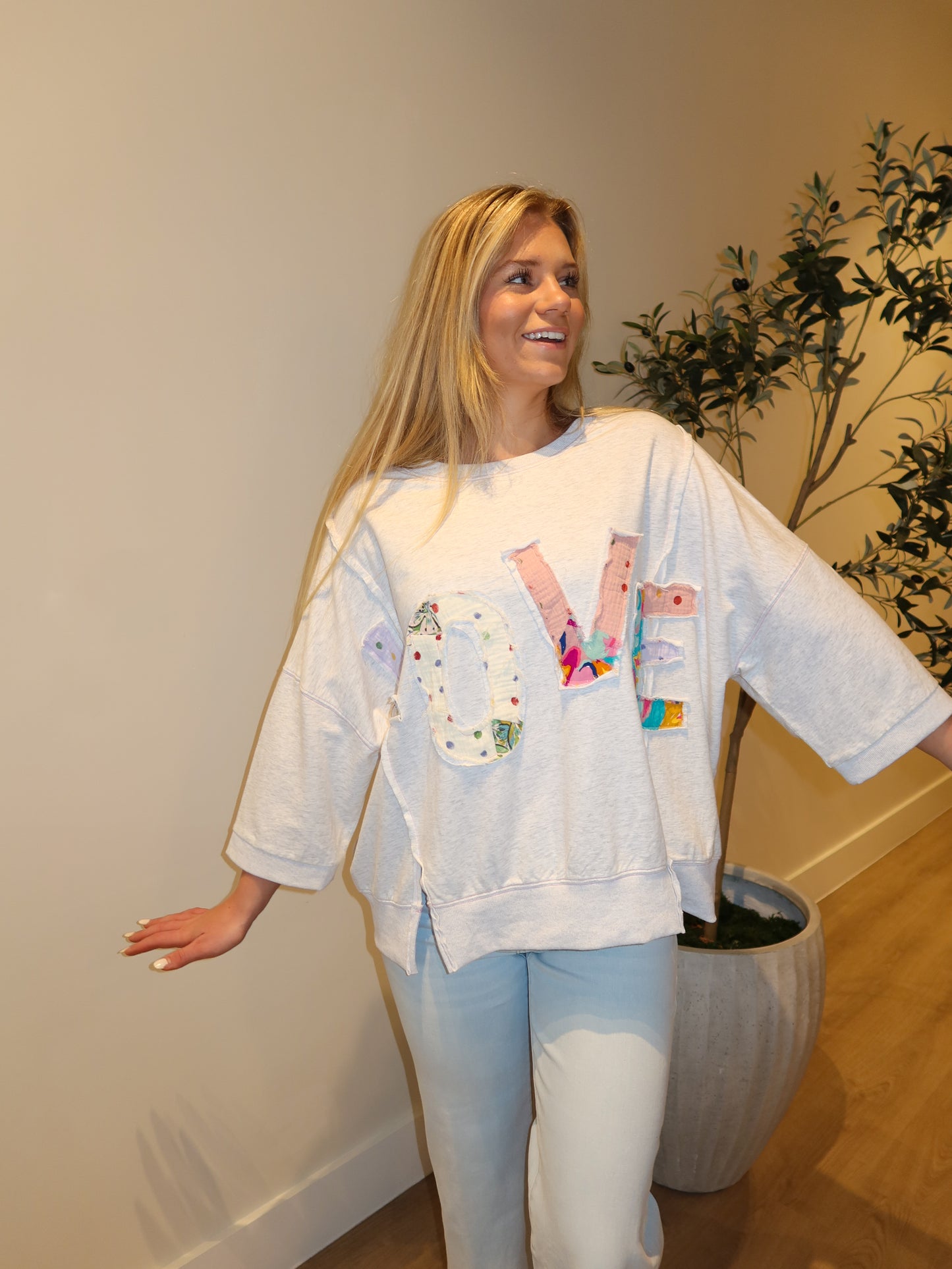 LOVE Patchwork Top