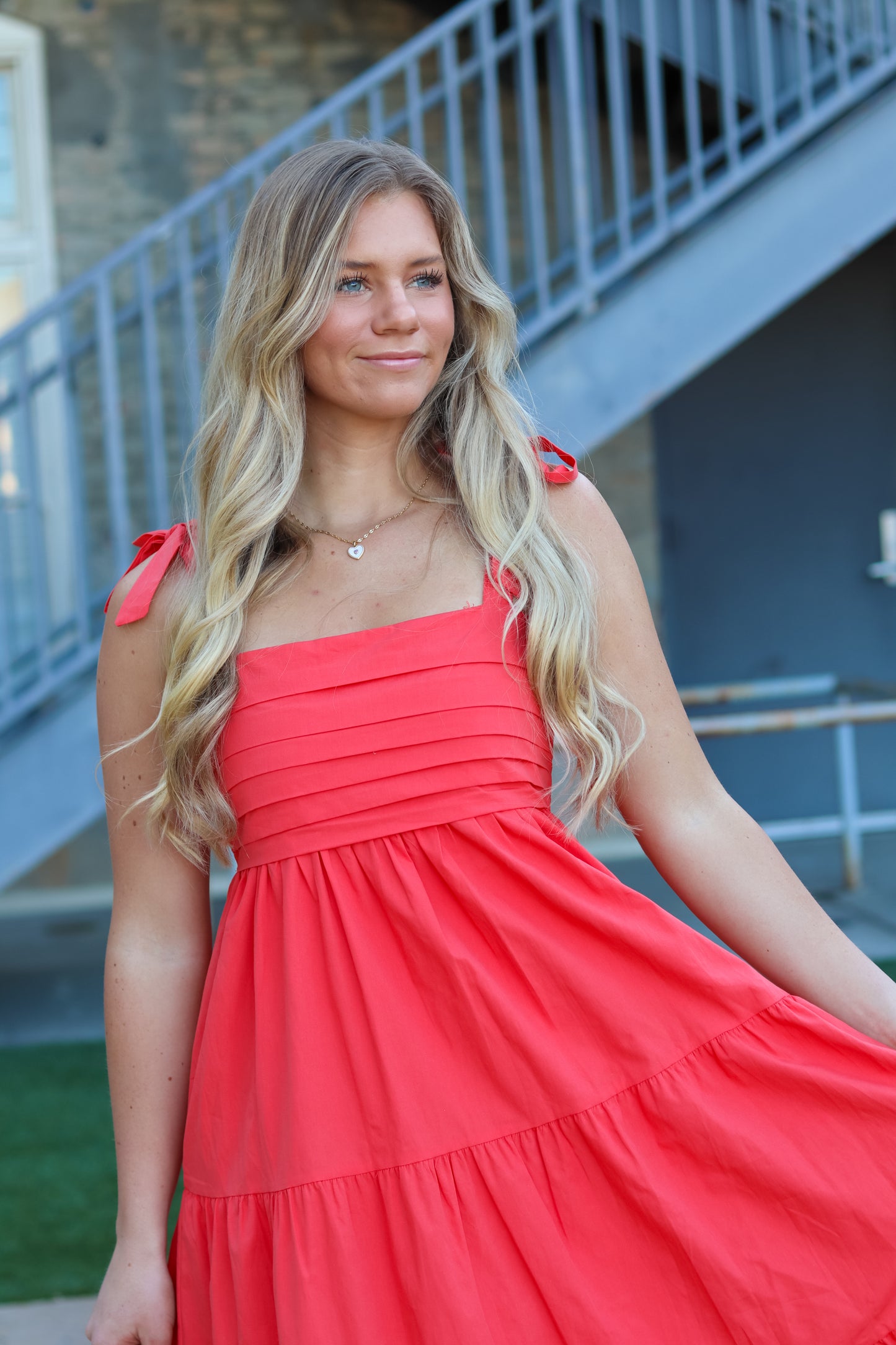 Poppy Pleated Midi Dress