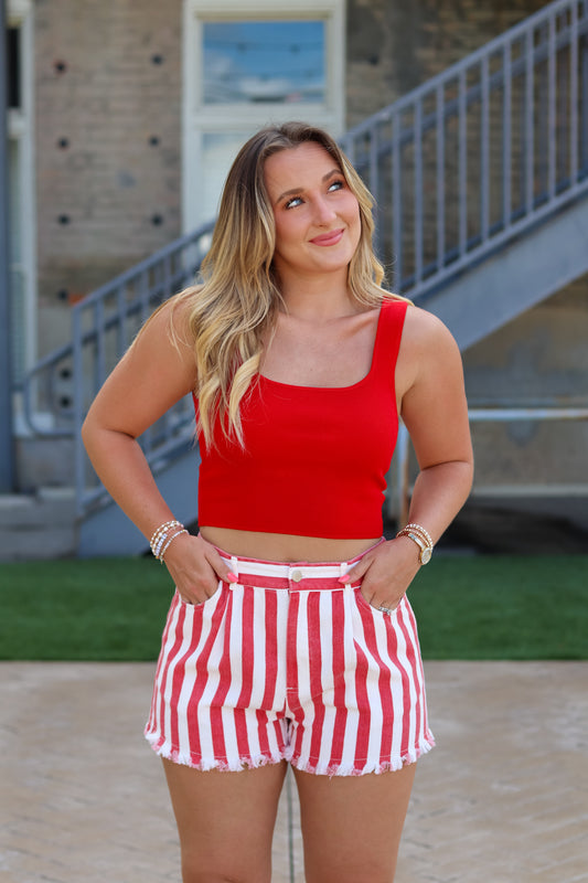 Ole Glory Knit Tank - Red