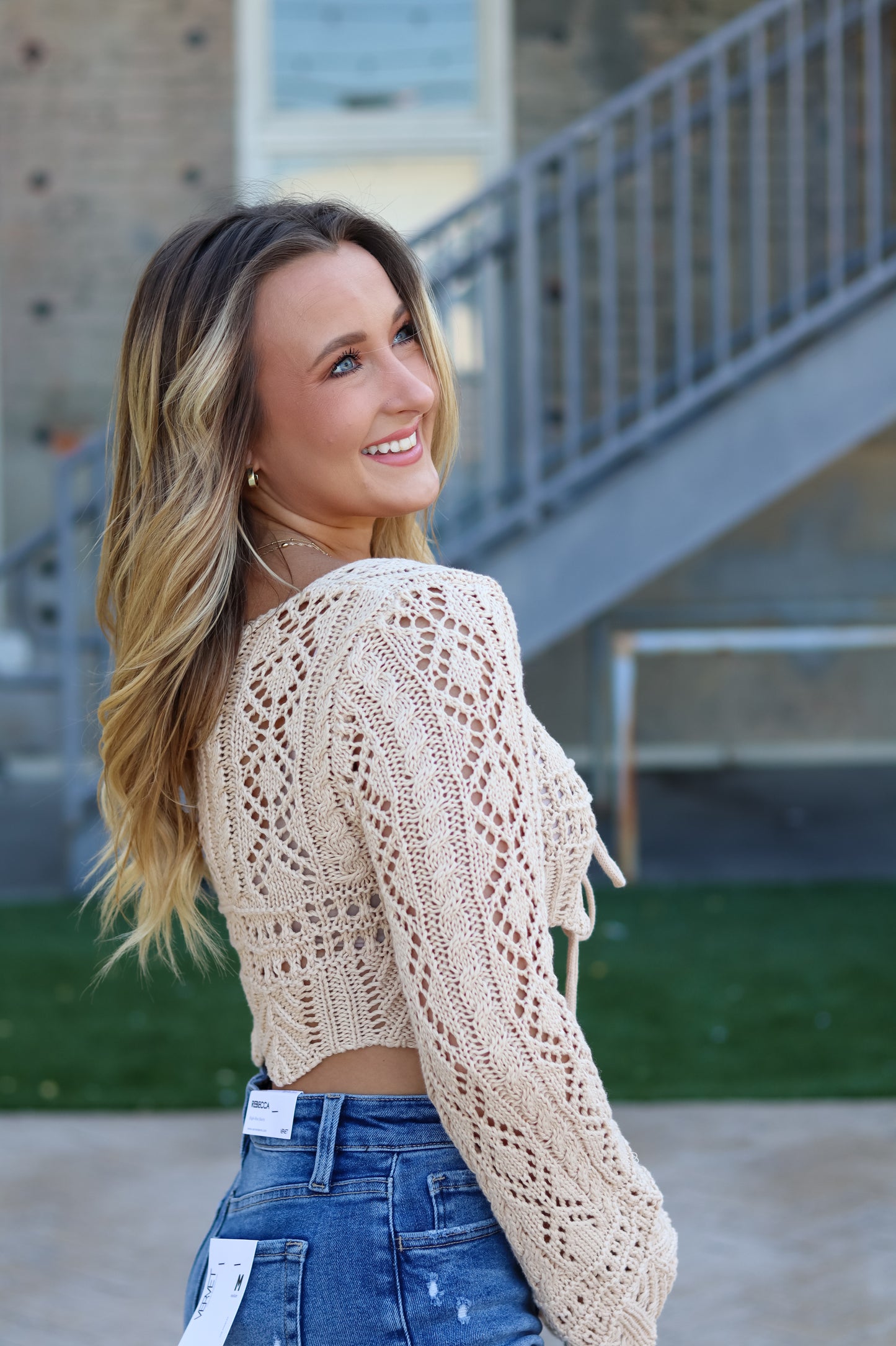 Ella Crochet Tie Top