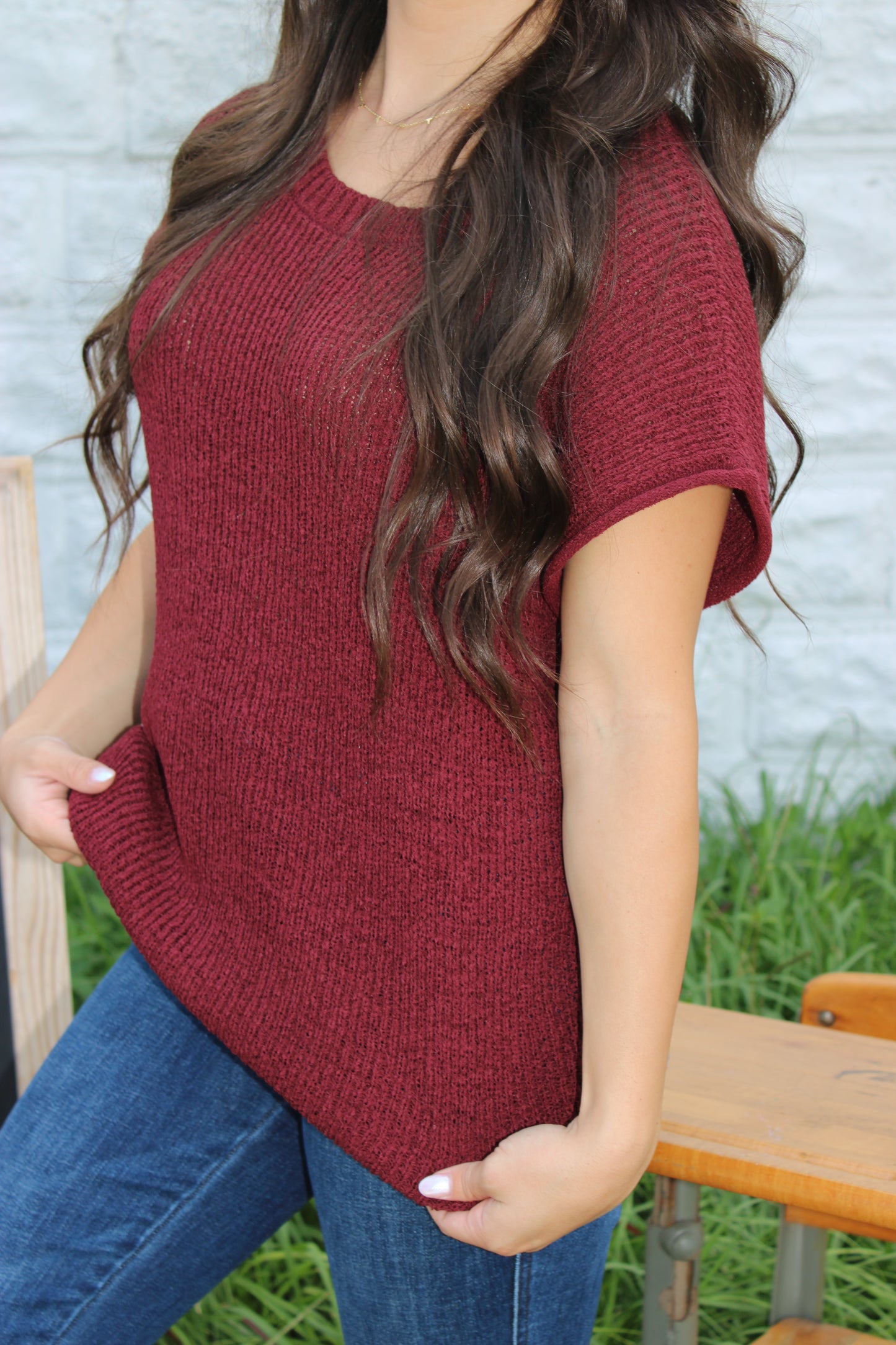 Andy Crew Neck Knit Top