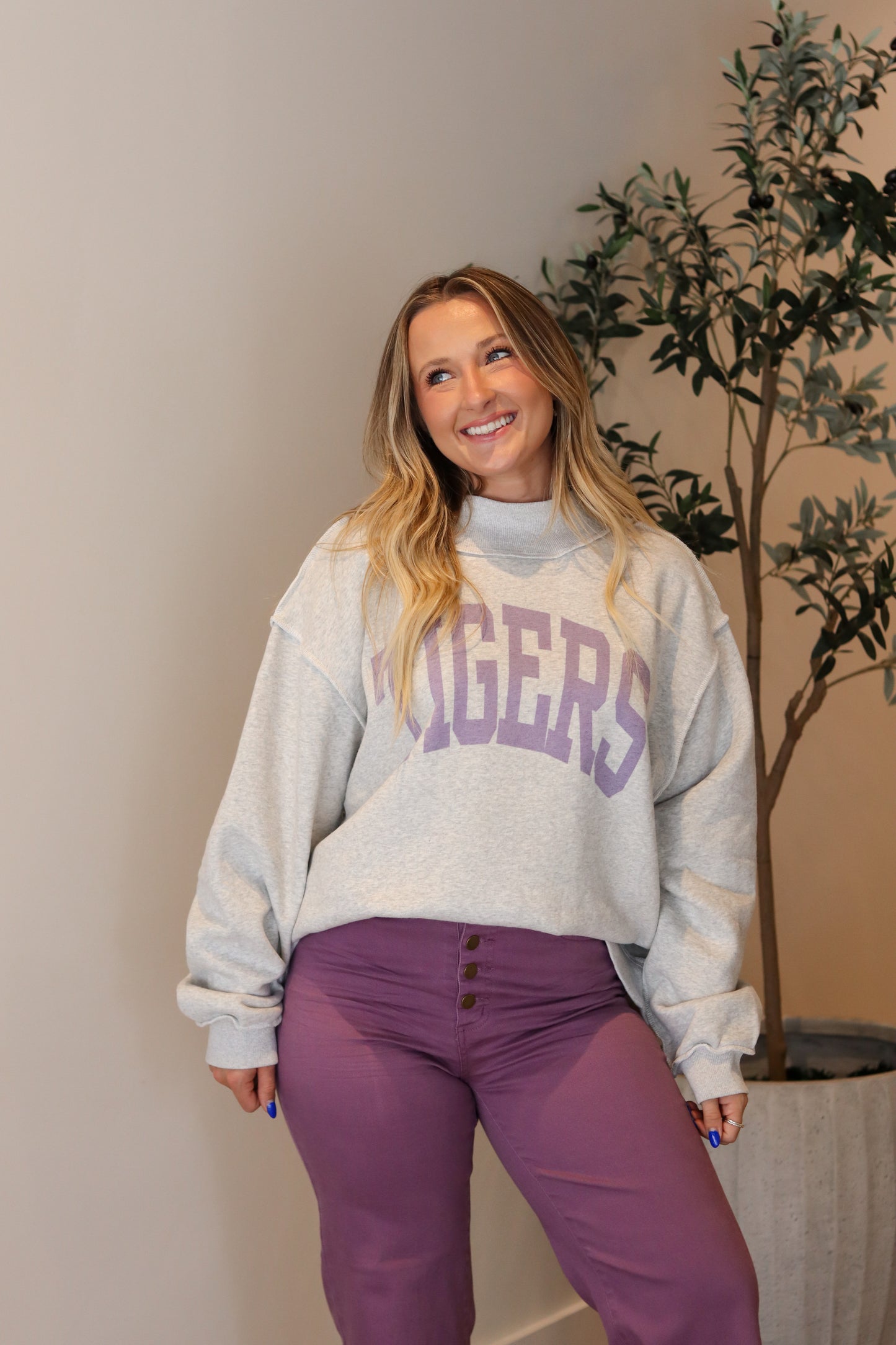 TIGERS Mock Neck