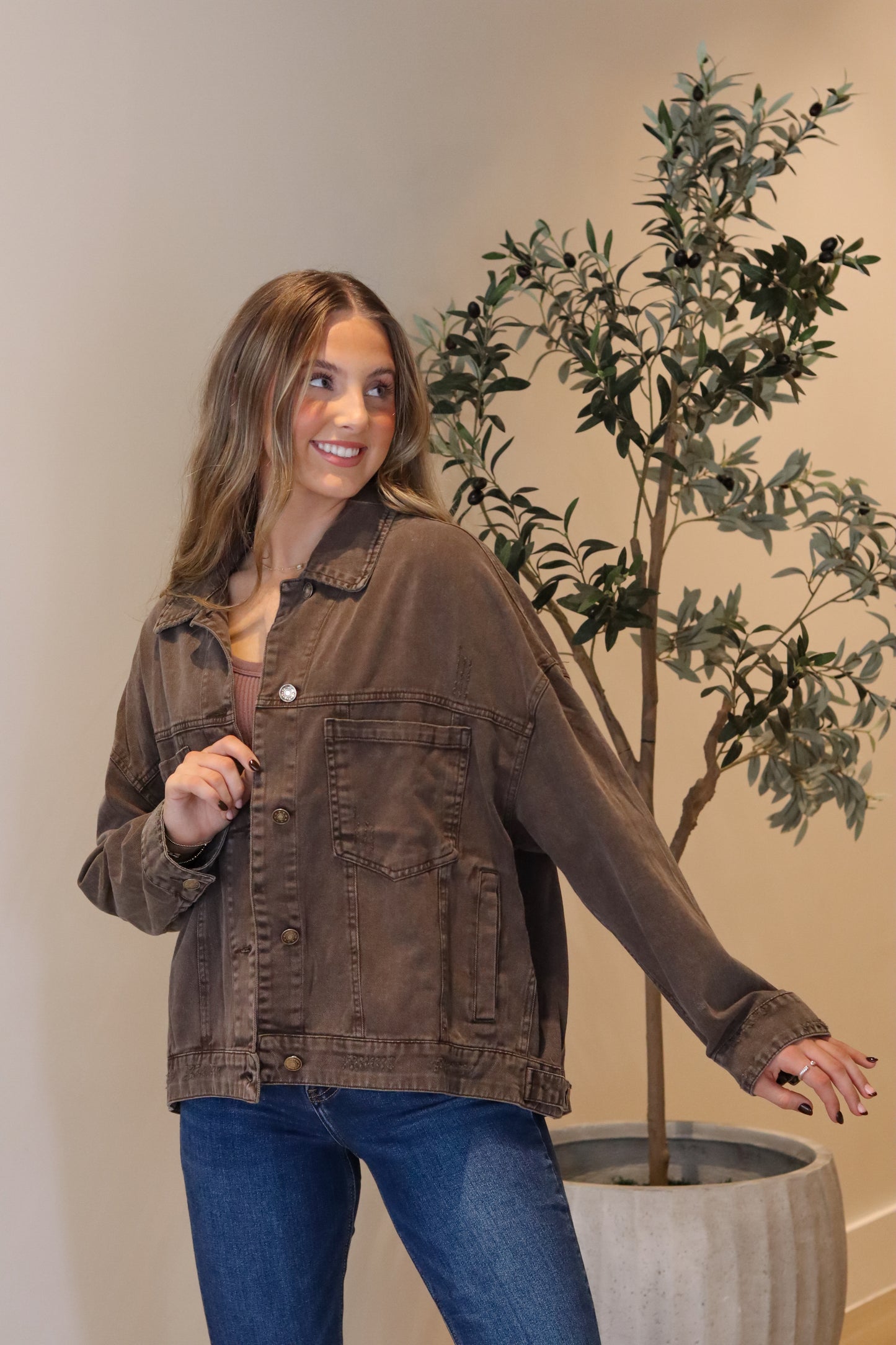 Espresso Denim Jacket