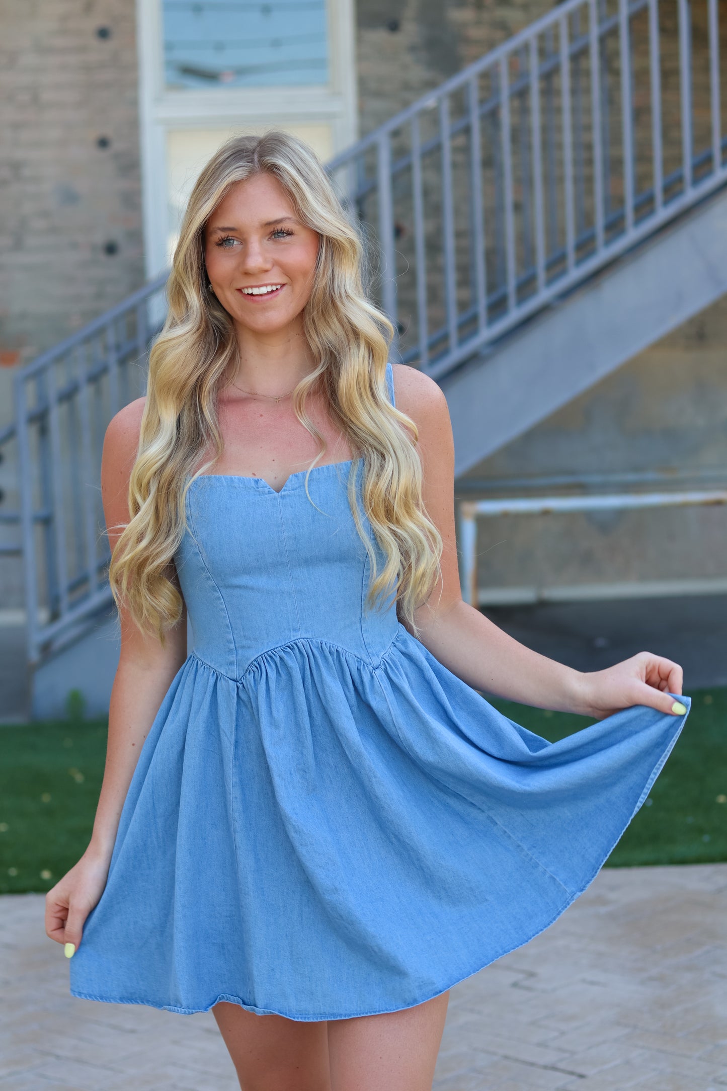 Becca Denim Mini Dress