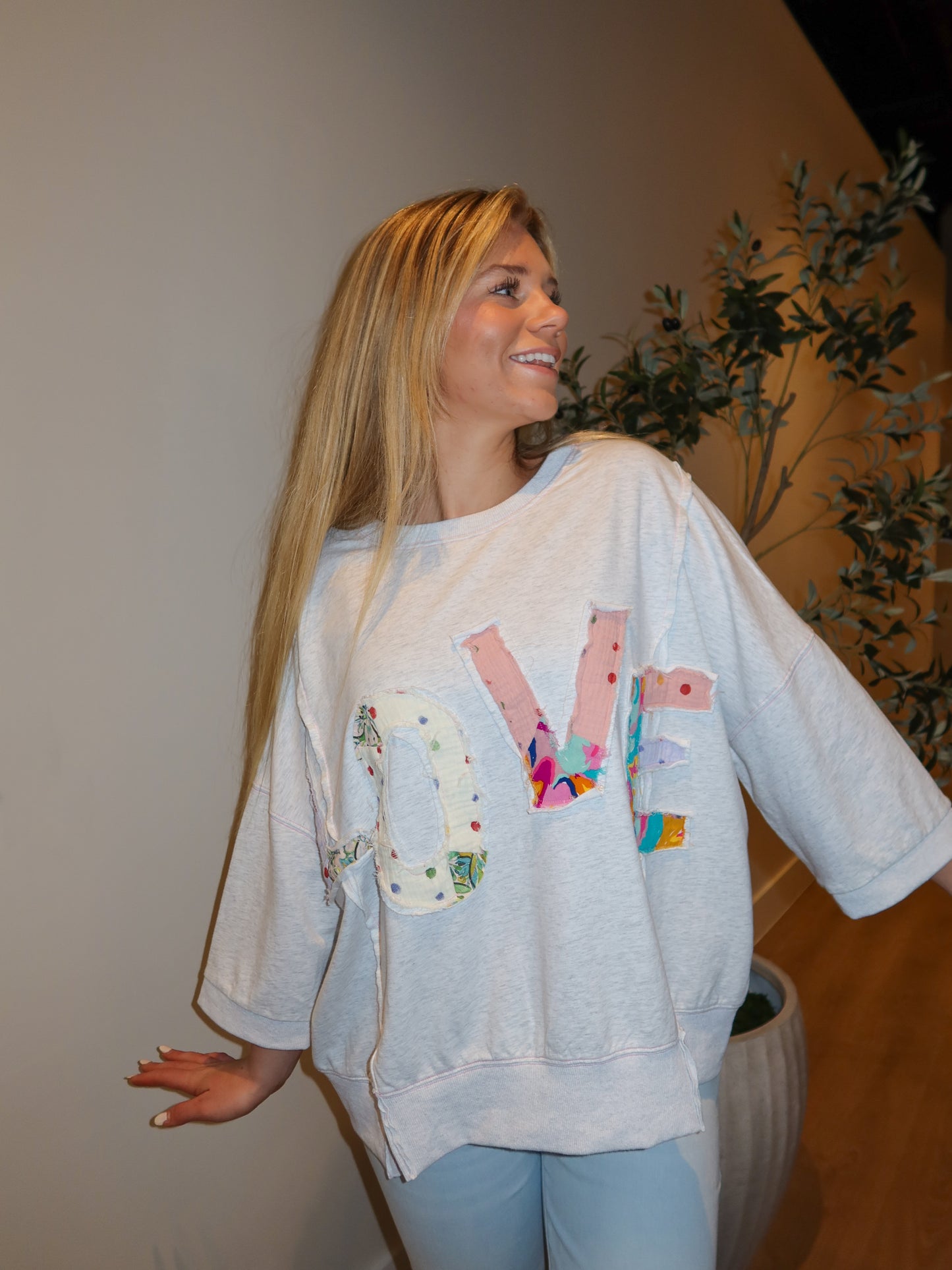 LOVE Patchwork Top