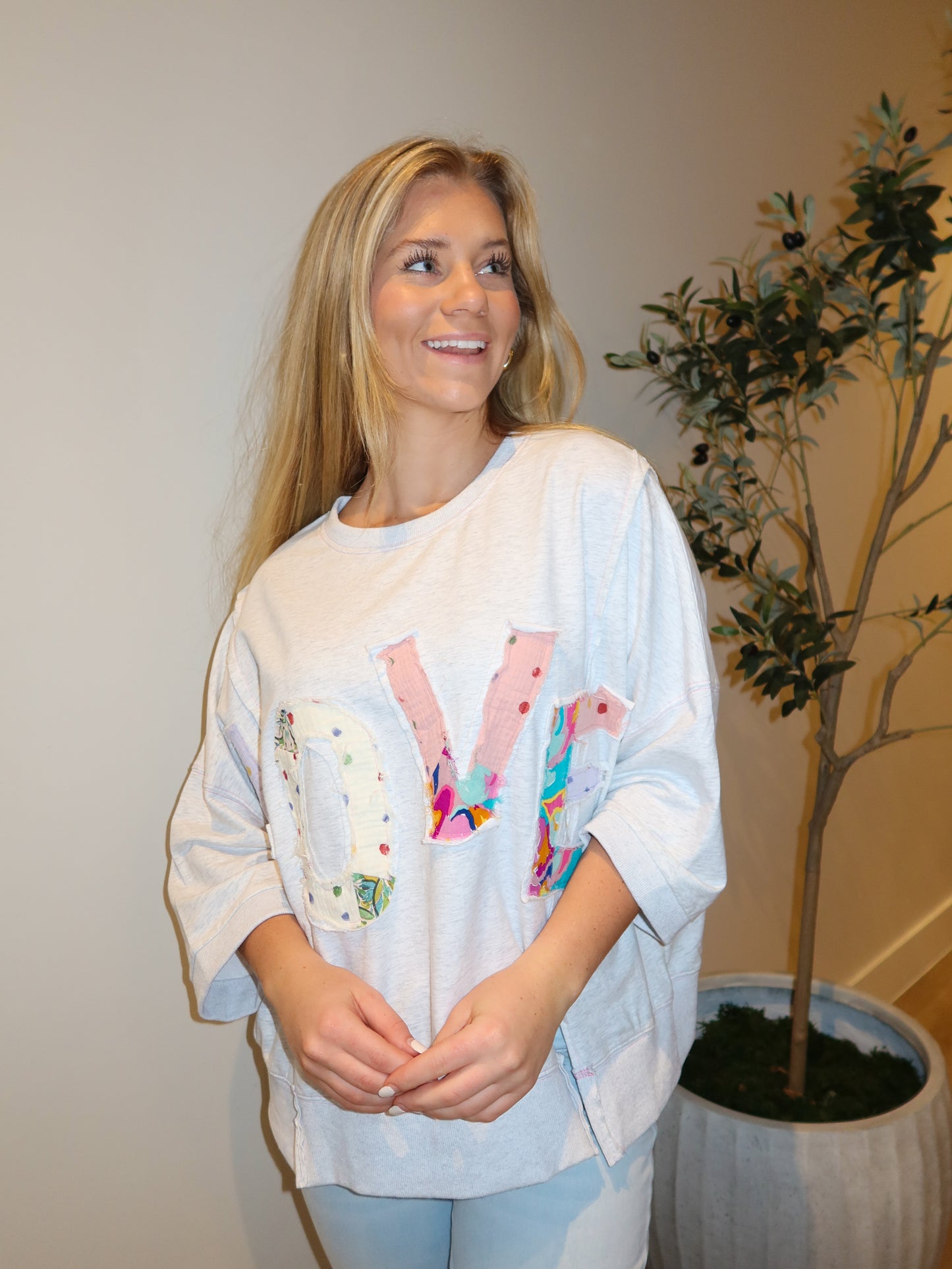 LOVE Patchwork Top