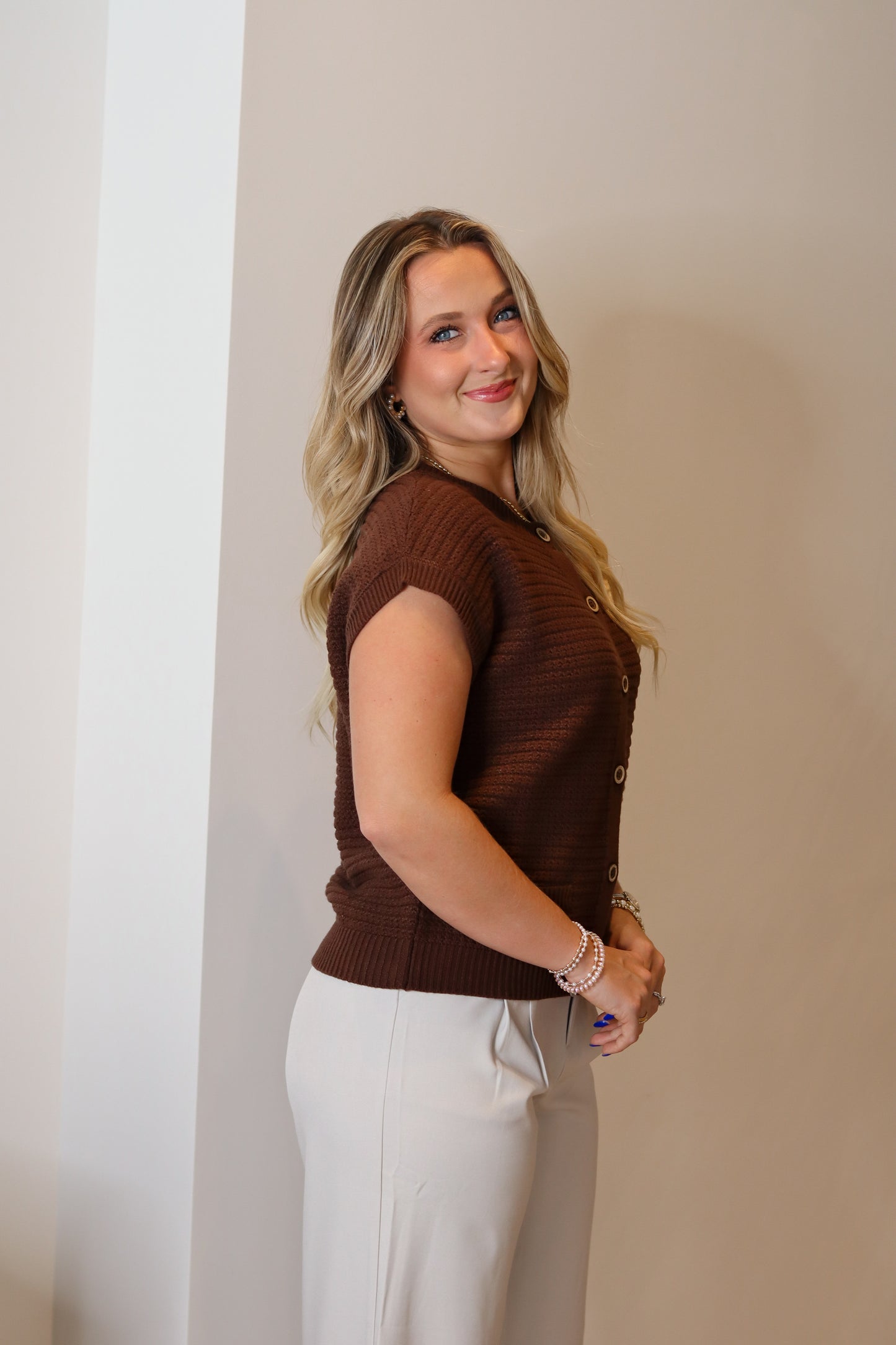 Coffee Break Short Sleeve Cardi