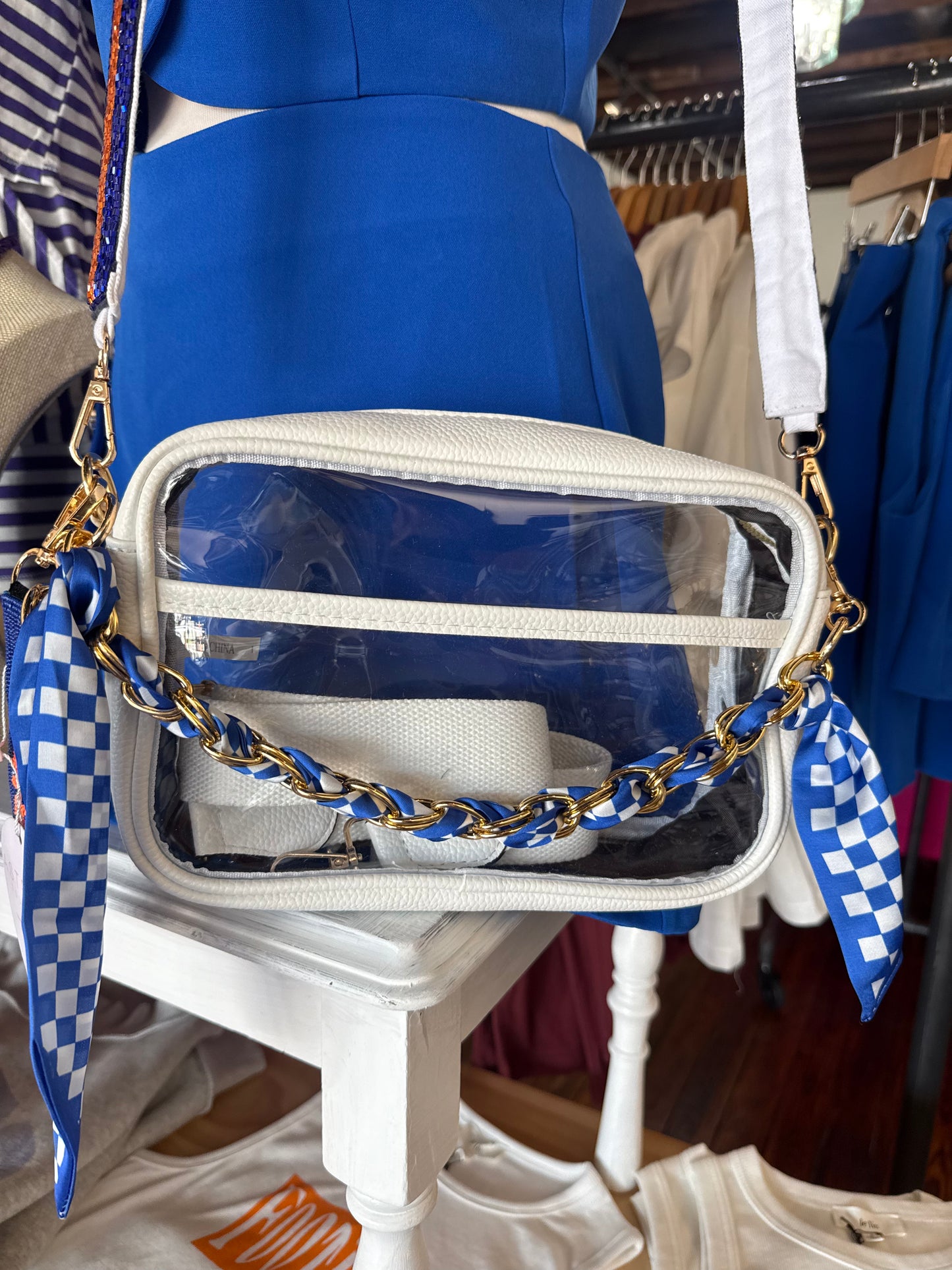 Gameday Clear White Purse
