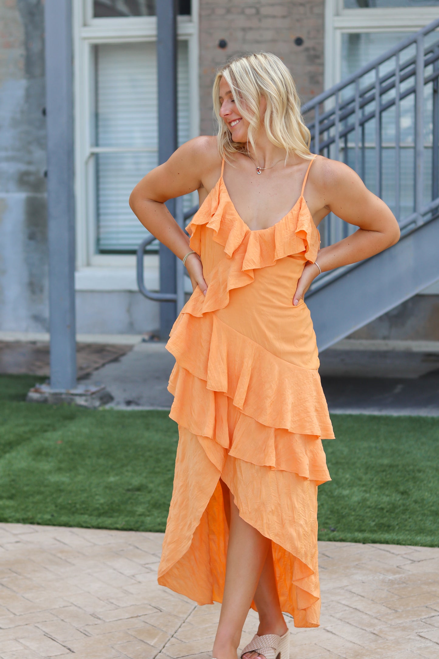 Iris Ruffle Maxi Dress