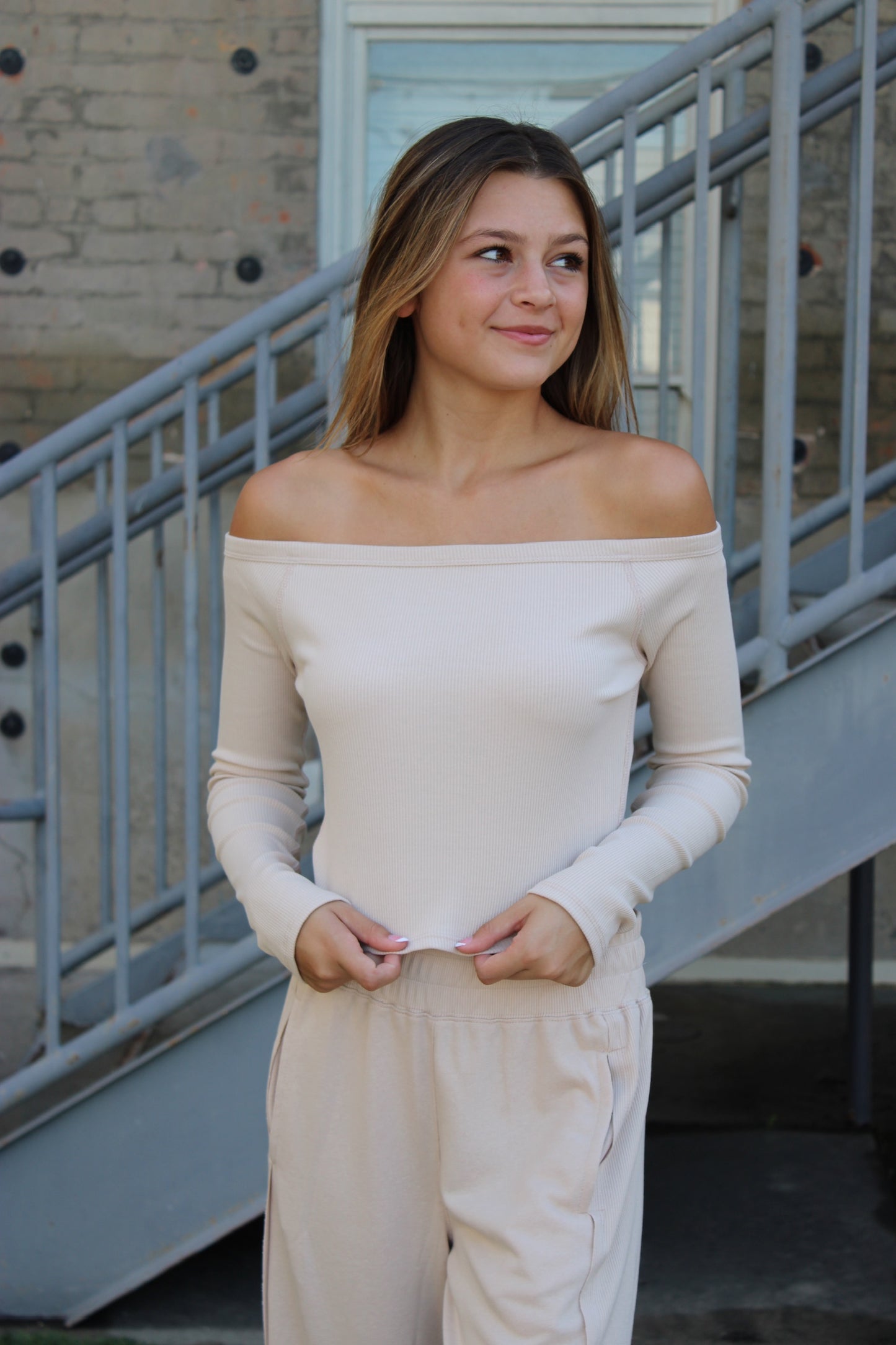 Reese Knit Long Sleeve - Light Khaki