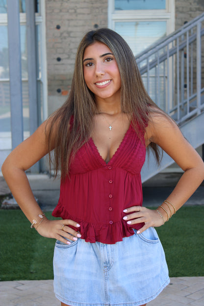 Lenora Lace Trim Top