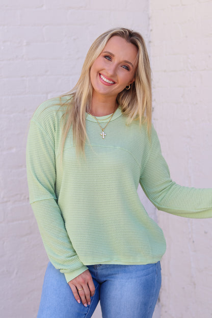 Karsyn Waffle Knit Pullover