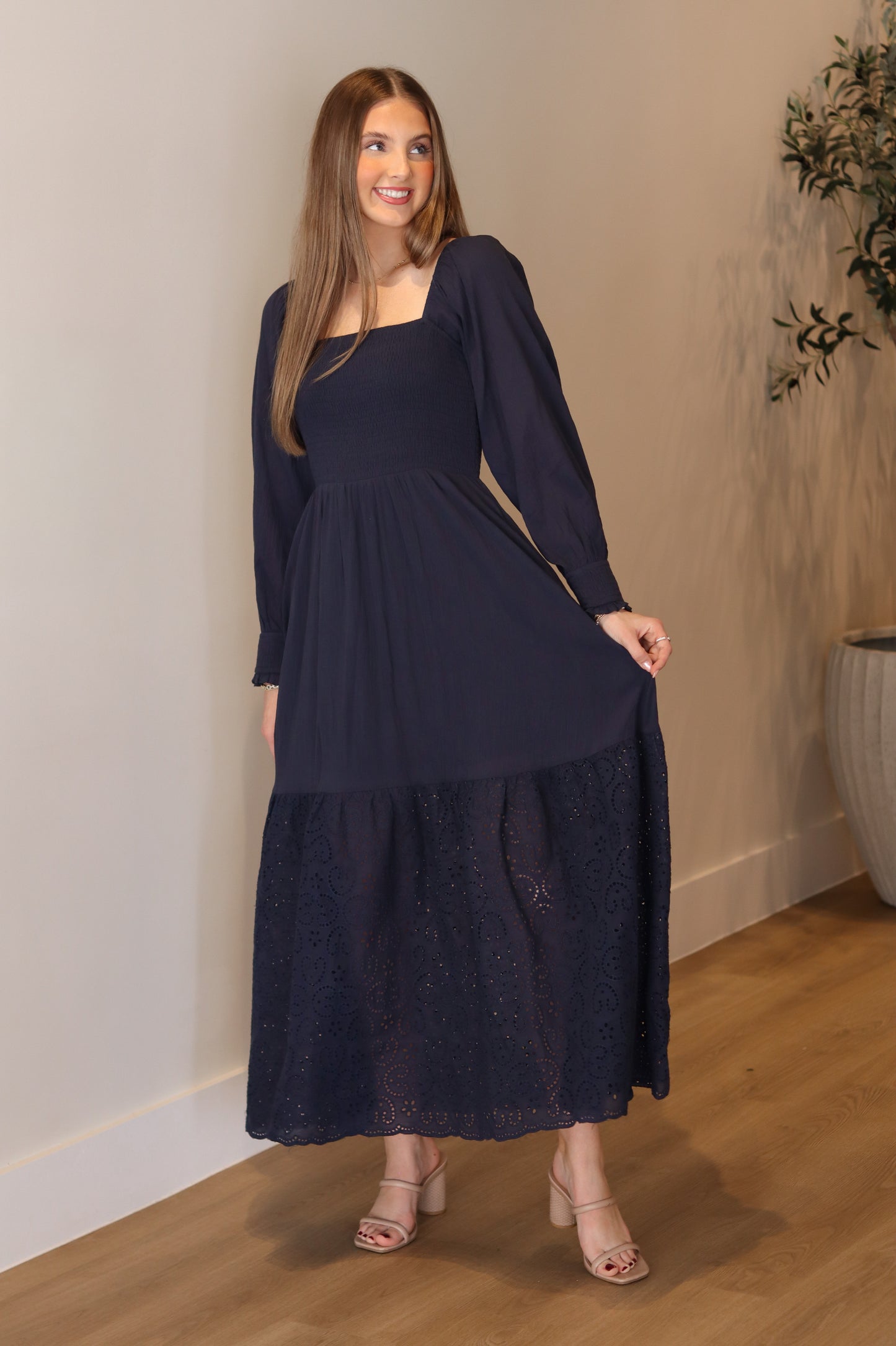 Falling Grace Smocked Dress