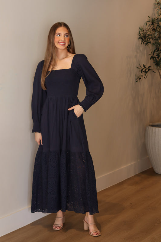 Falling Grace Smocked Dress