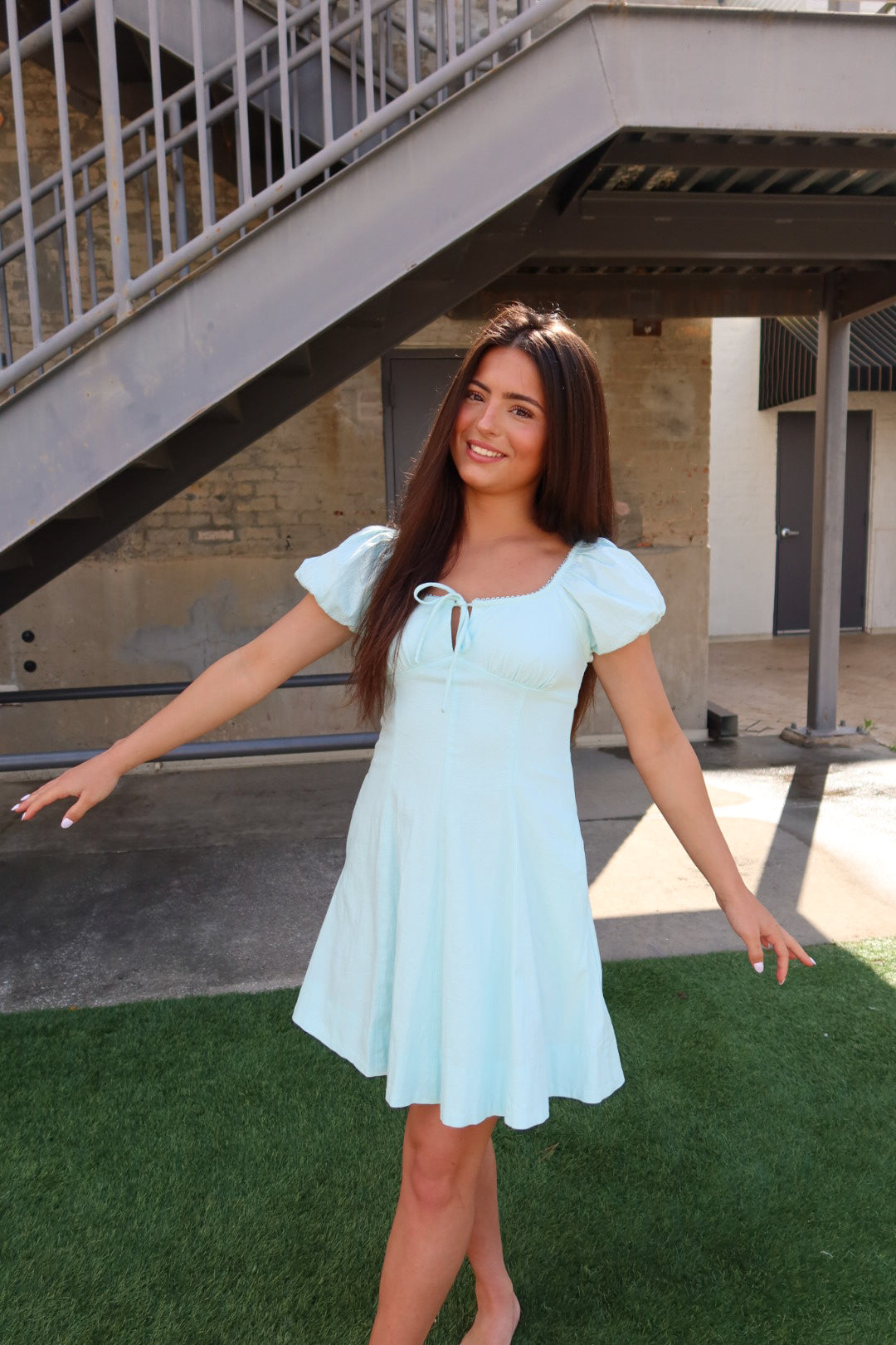 Winslow Linen Dress - Blue