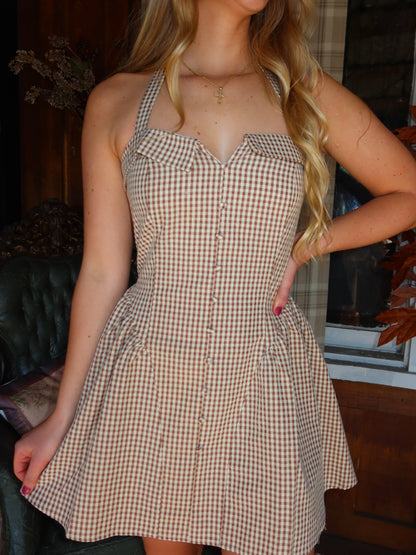Cider Halter Mini Dress